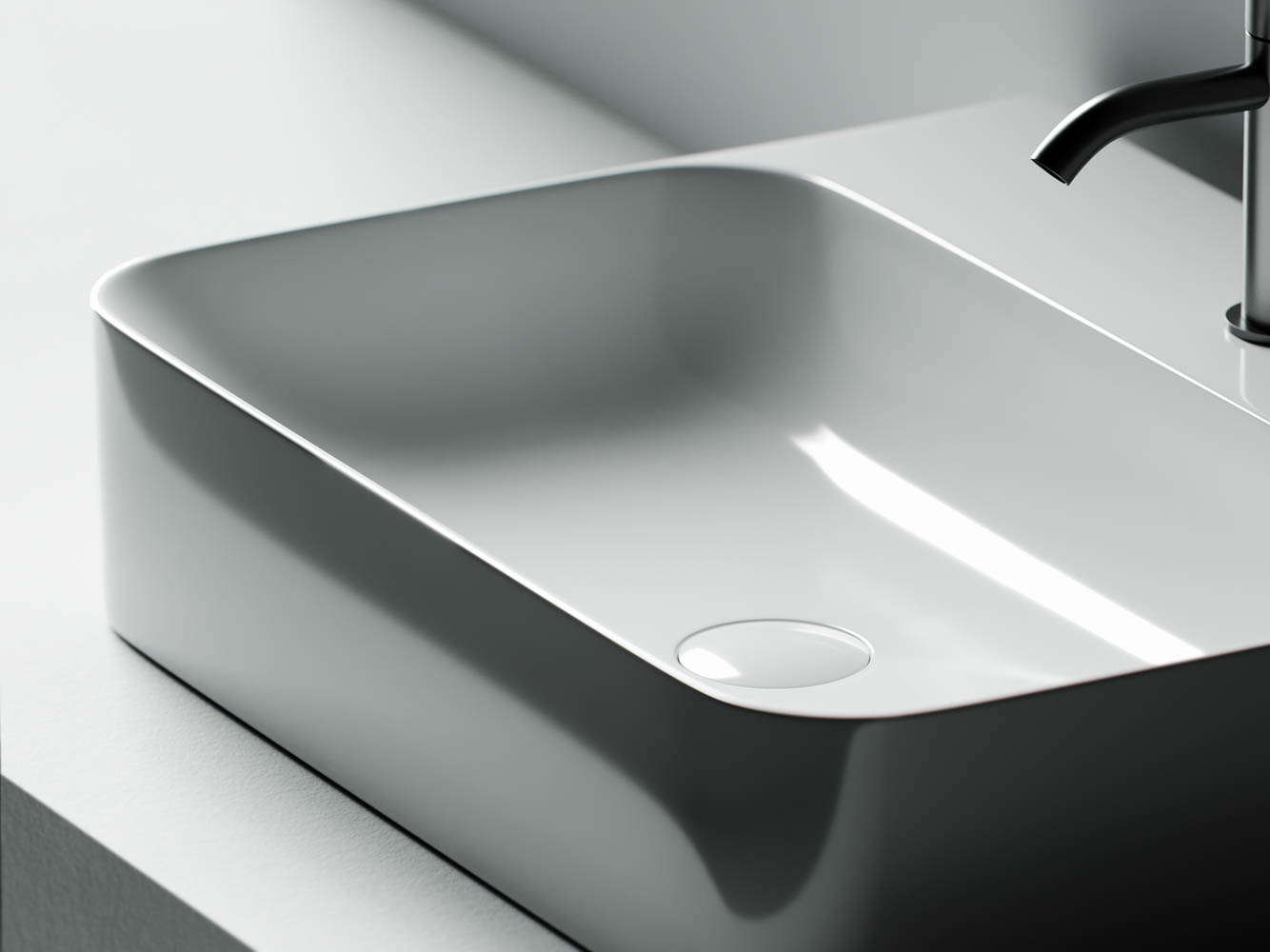 Умывальник с одним отверстием для смесителя CN2001