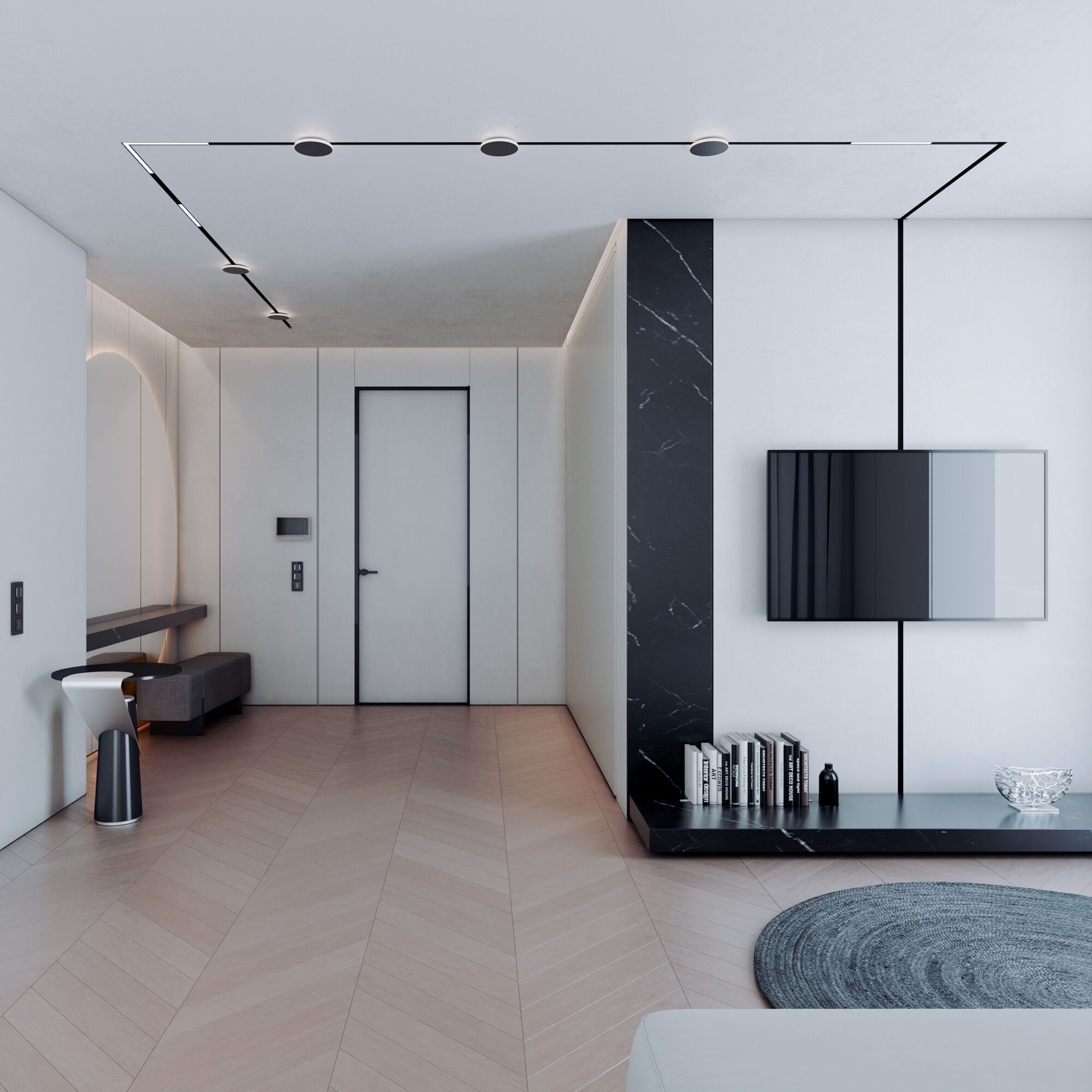 Slim Magnetic Трековый светильник 4W 4000K Cally черный