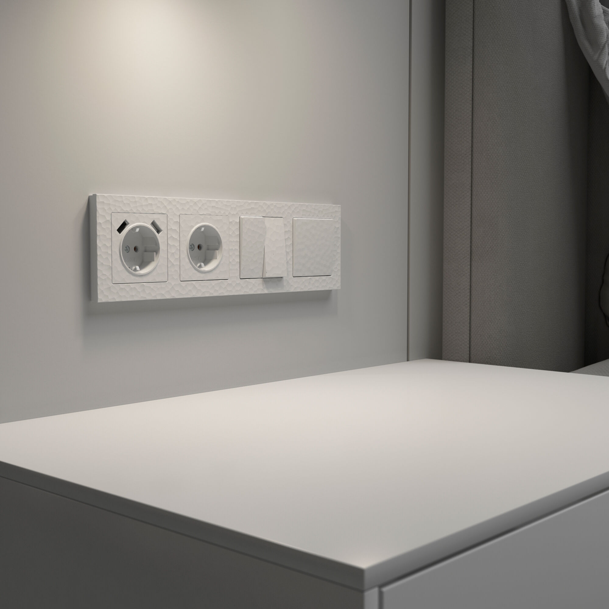 Рамка на 4 поста Hammer (белый) Werkel