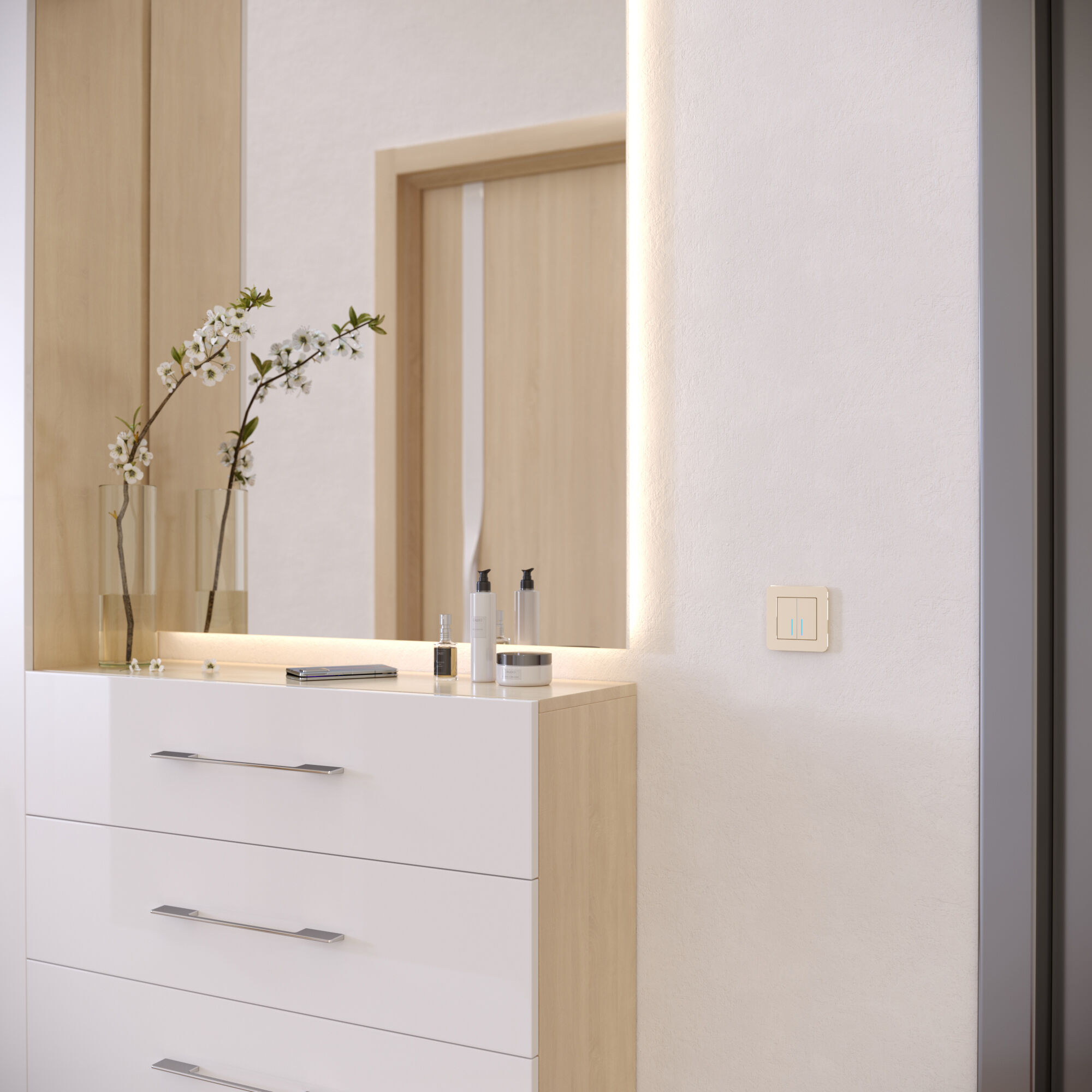 Рамка на 1 пост Platinum шампань Werkel