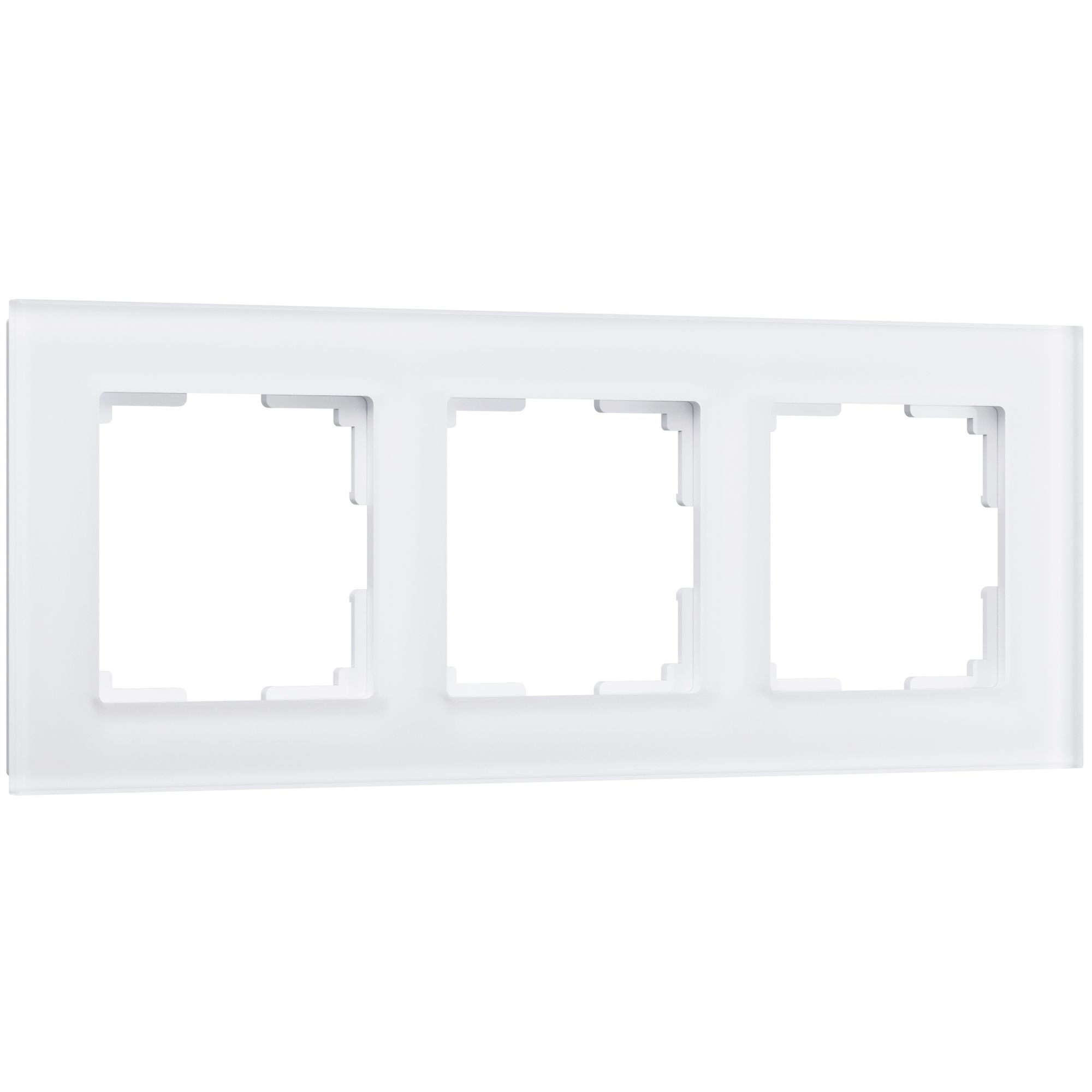 Рамка на 3 поста (белый матовый, стекло) Werkel