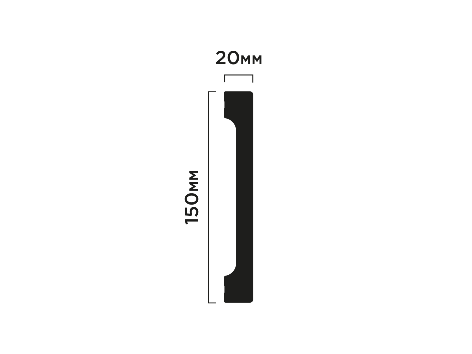 Напольный плинтус B150V1 HIWOOD