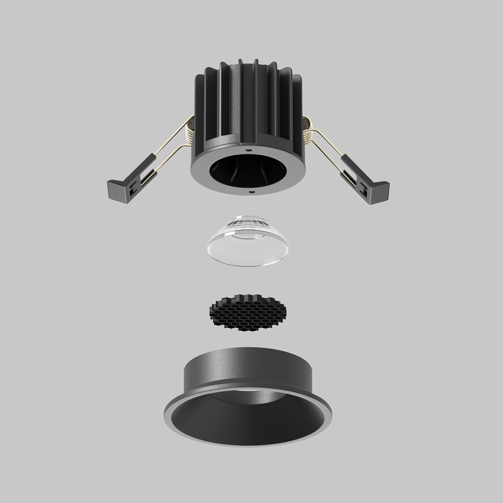 Встраиваемый светильник Maytoni Round 2700K 7Вт 60° DL058-7W2.7K-B