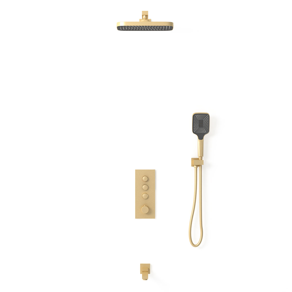 Душевая система Vincea VSFW-433T1BG встраиваемая в стену цвет брашированное золото