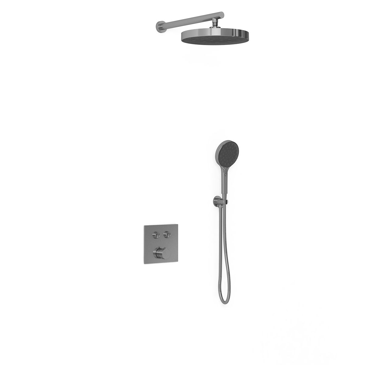Душевая система Vincea VSFW-4I212GM встраиваемая в стену цвет вороненая сталь