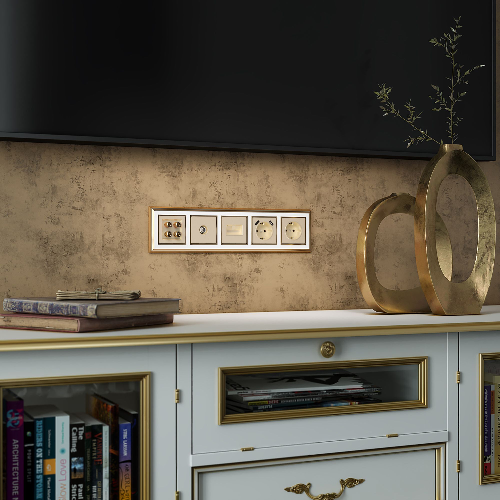 Акустическая розетка (шампань) Werkel