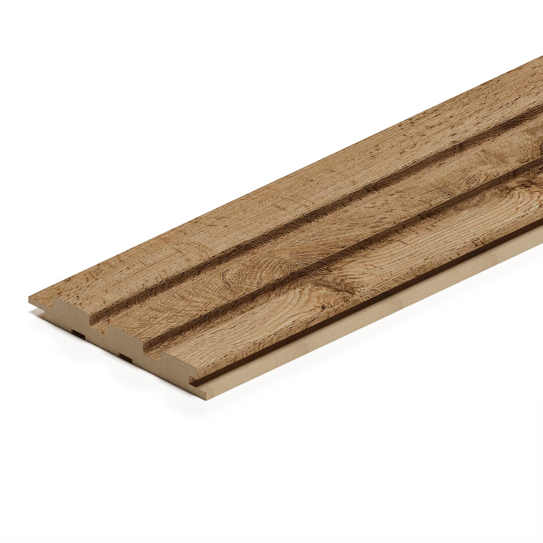 Панель Стеновая Реечная МДФ Stella Beats Light Пекан 2700x119x16