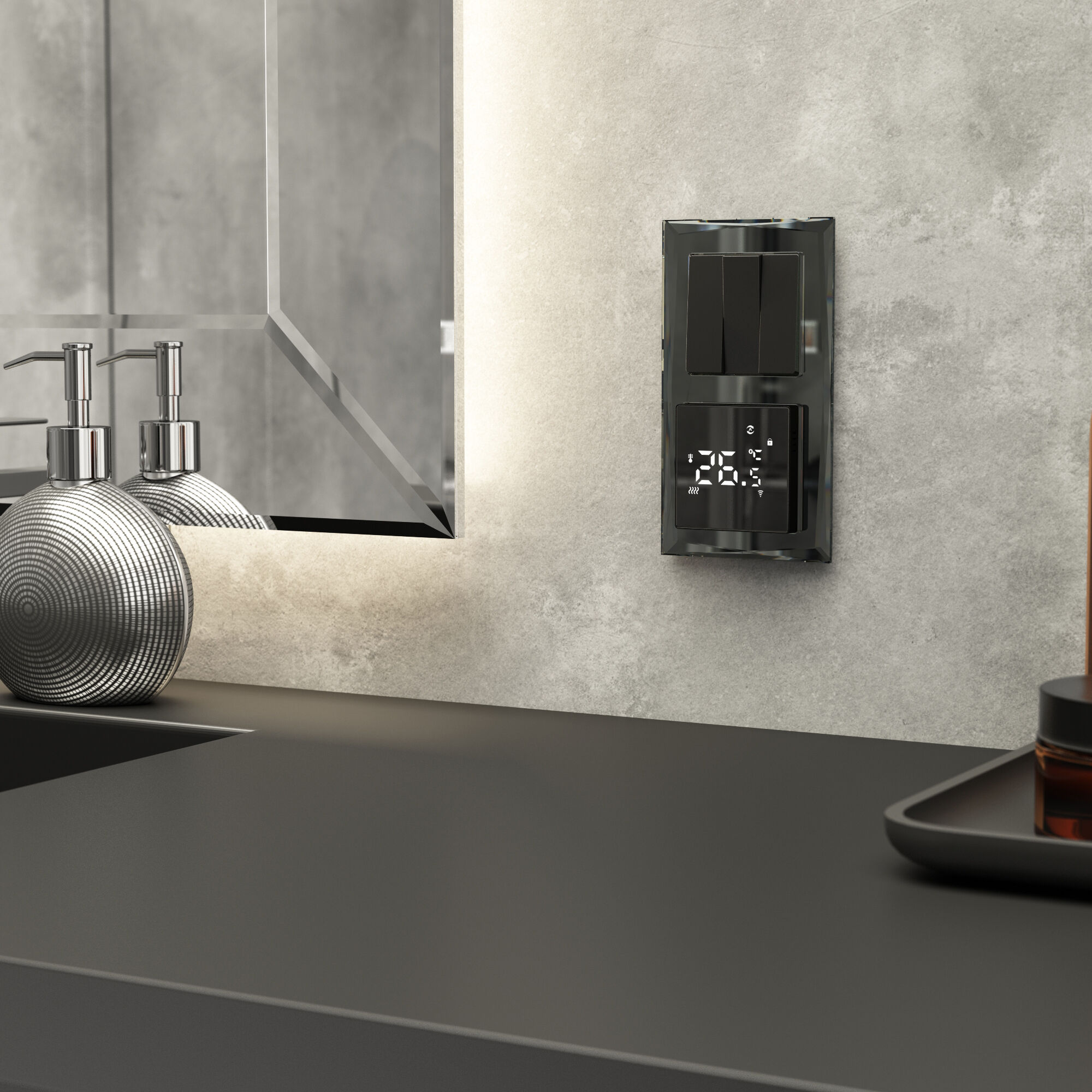 Рамка на 2 поста (черный) Werkel