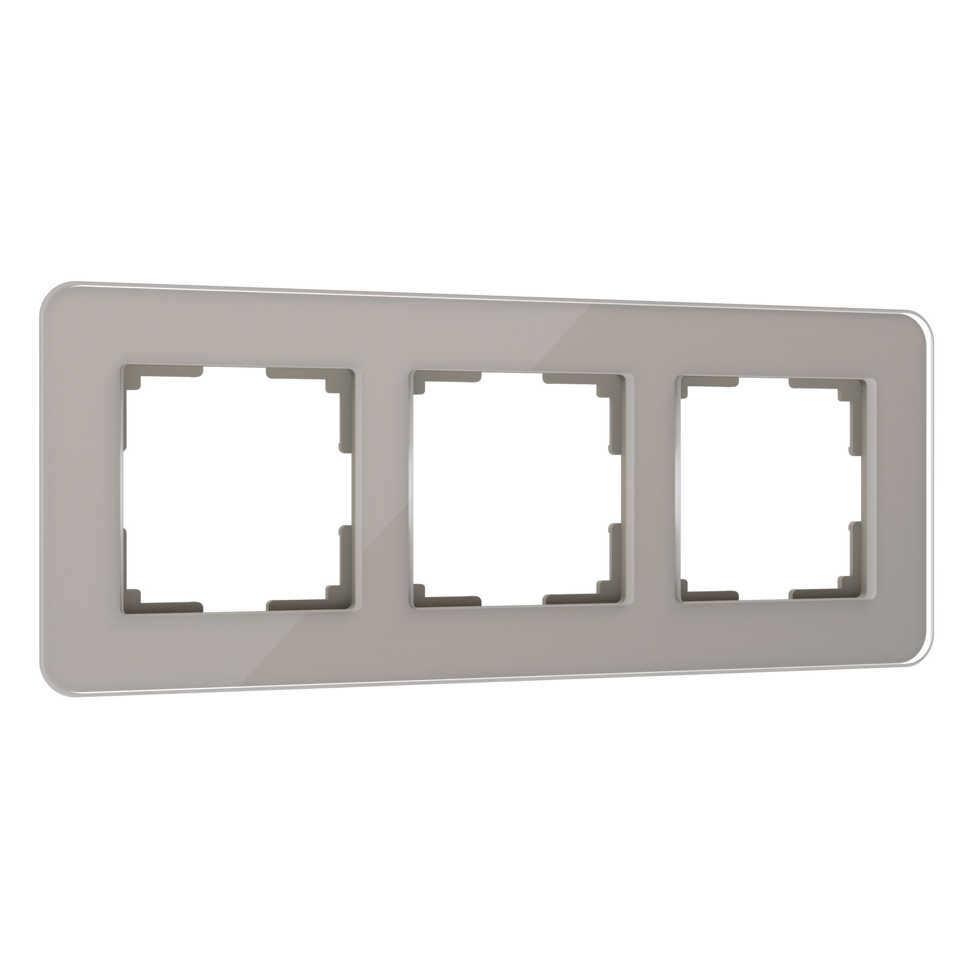 Рамка из стекла на 3 поста Elite дымчатый Werkel