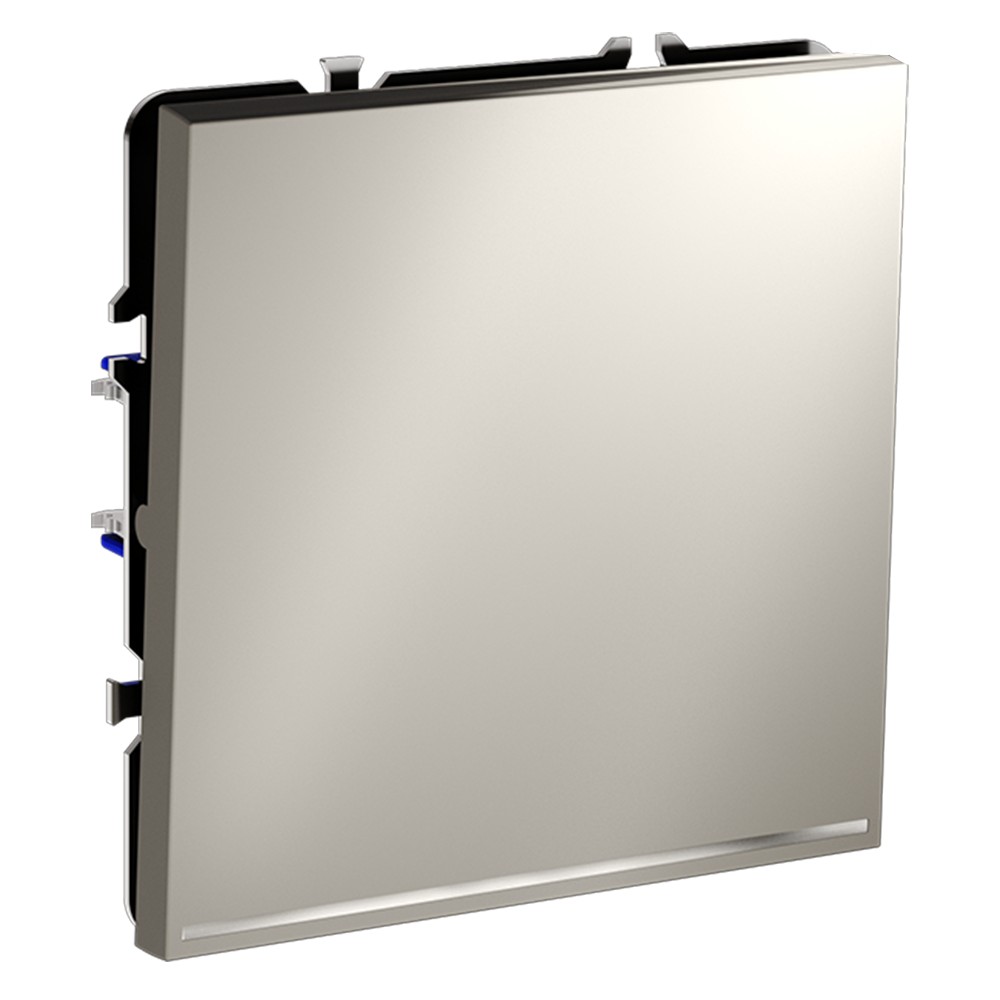 Проходной переключатель встраиваемый VOLTUM S70 одноклавишный с подсветкой 10А, (кашемир)