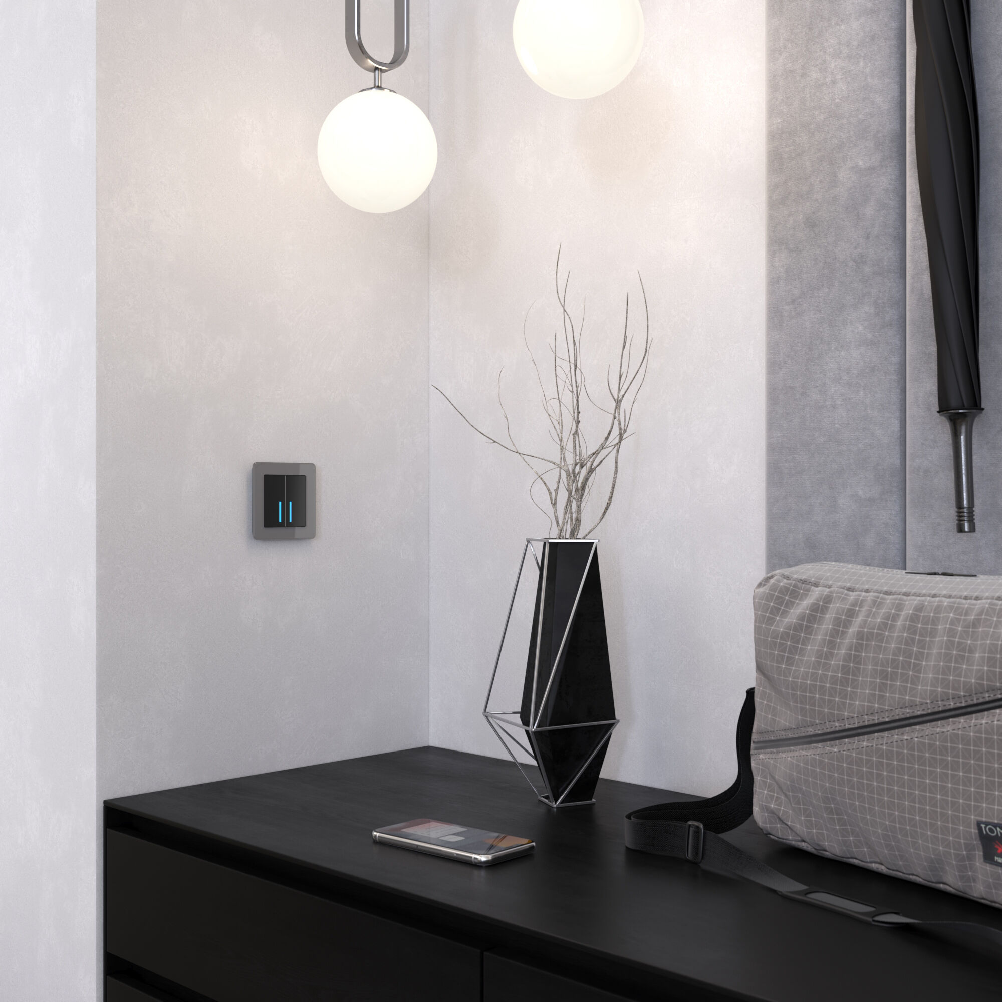 Рамка на 1 пост Acrylic графит Werkel