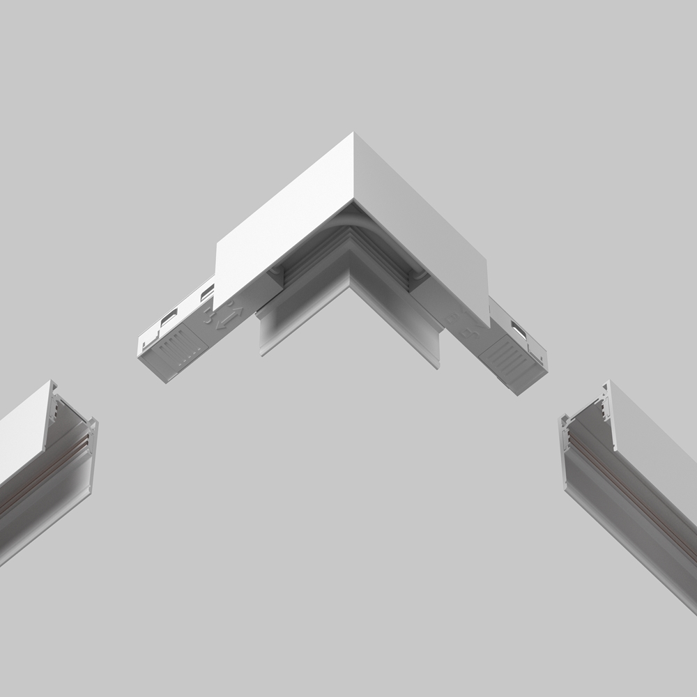 Коннектор питания угловой гибкий 15см Exility белый Maytony TRA034CPC-42W-15-1