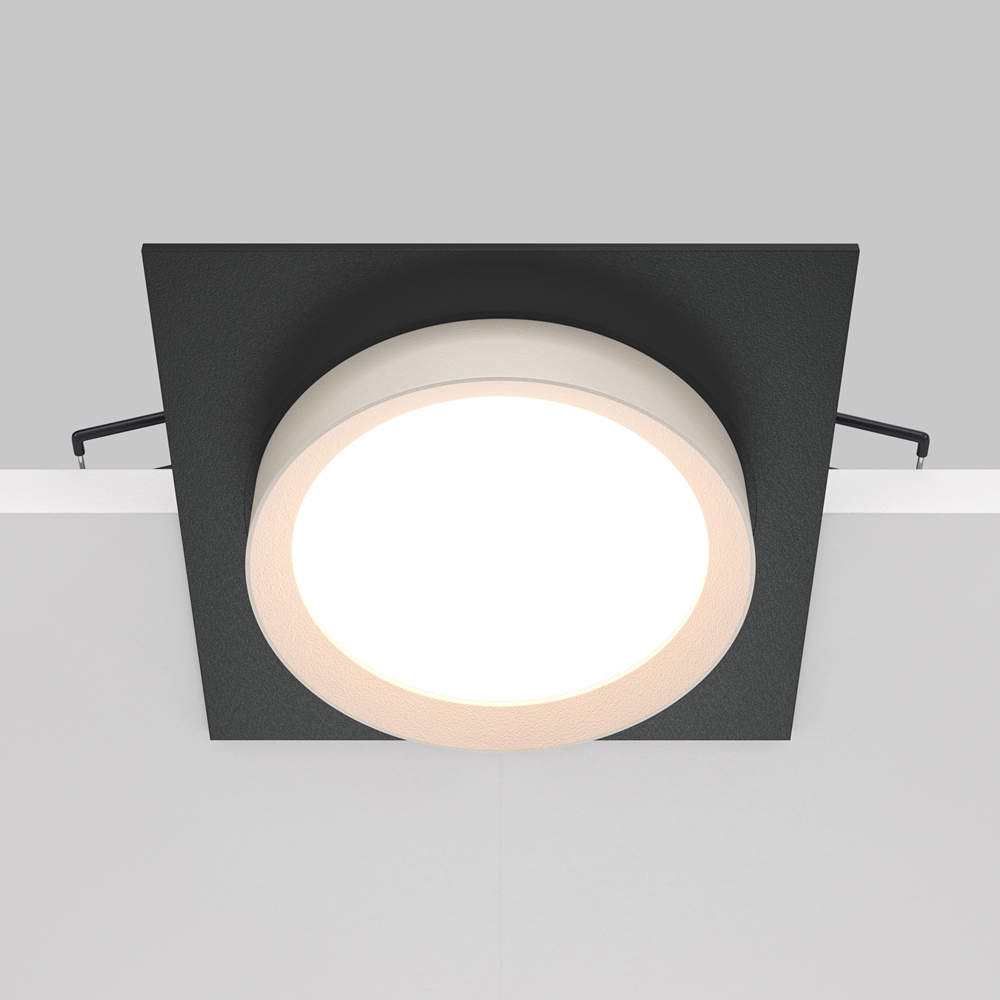 Встраиваемый светильник Maytoni Hoop GX53 1x12Вт DL086-GX53-SQ-BW