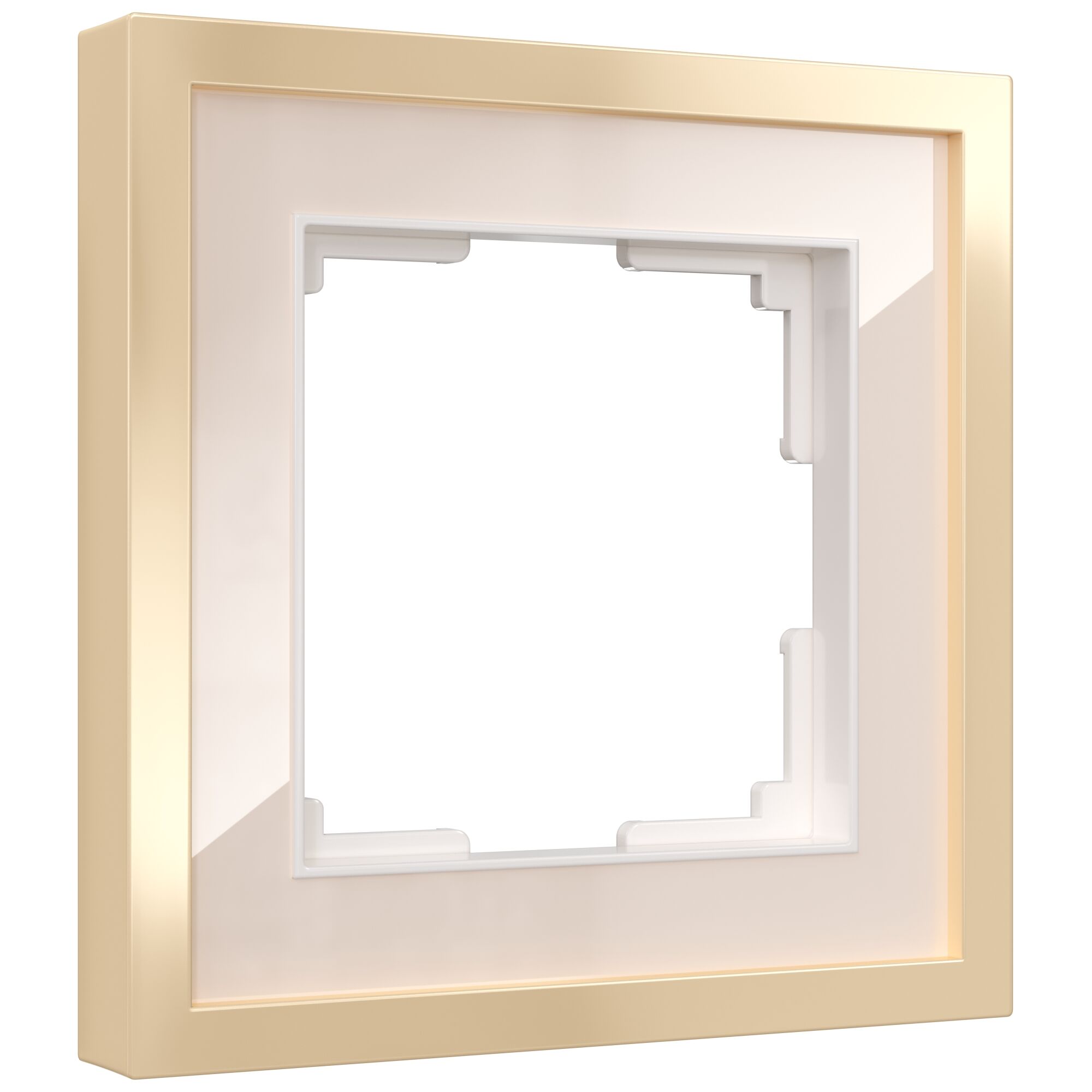 Рамка на 1 пост Baguette (айвори/латунь) Werkel