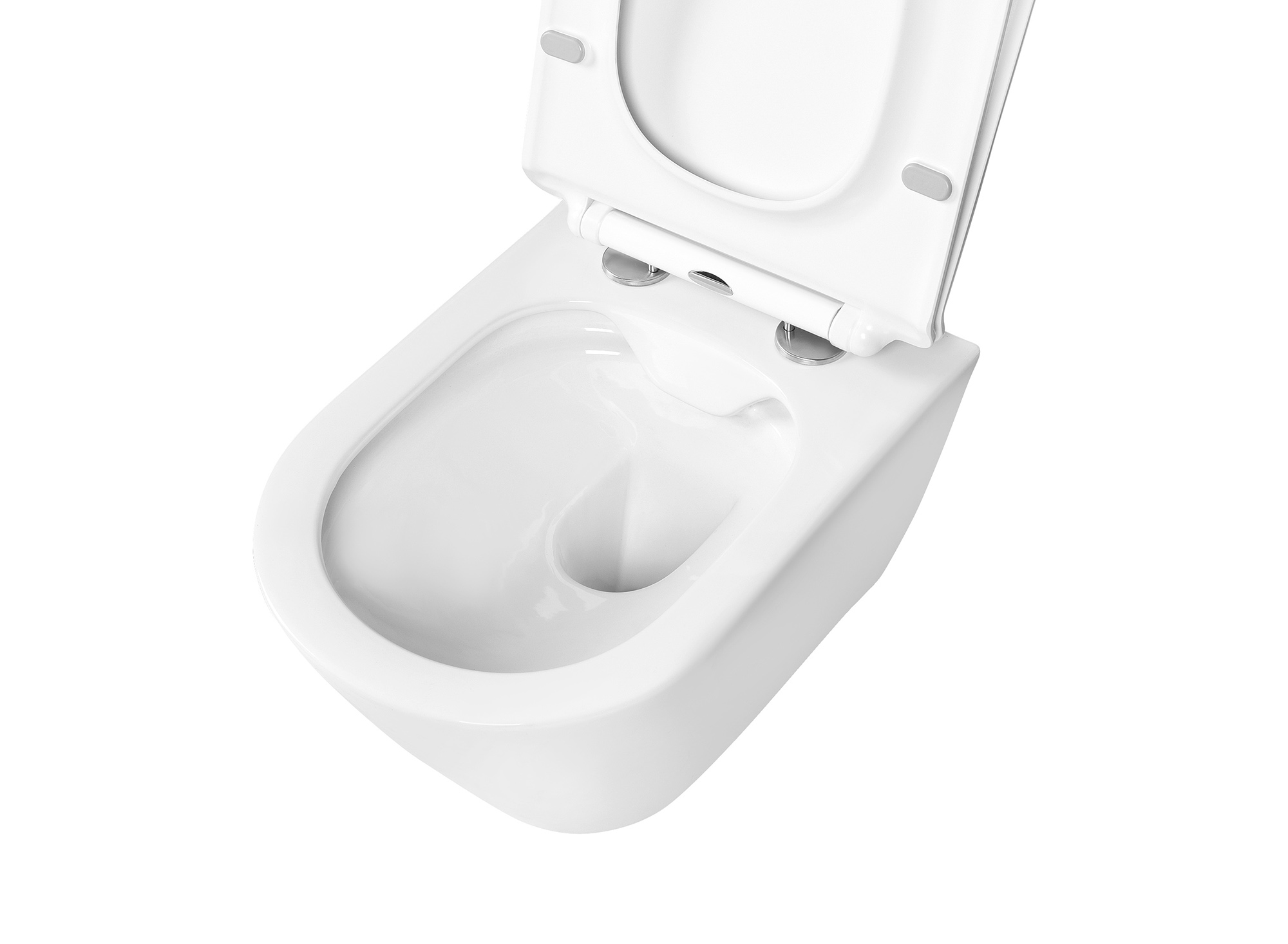 Унитаз подвесной безободковый Aquatek АЛЬФА AQ1910-00 520*370*330 с сиденьем Soft Close