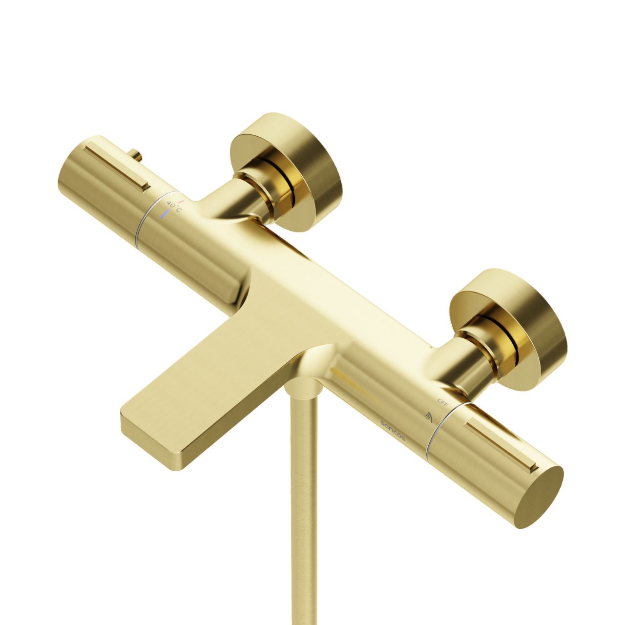 Термостатический смеситель для ванны с душем Etna, брашированное золото, PVD покрытие SC9006BG