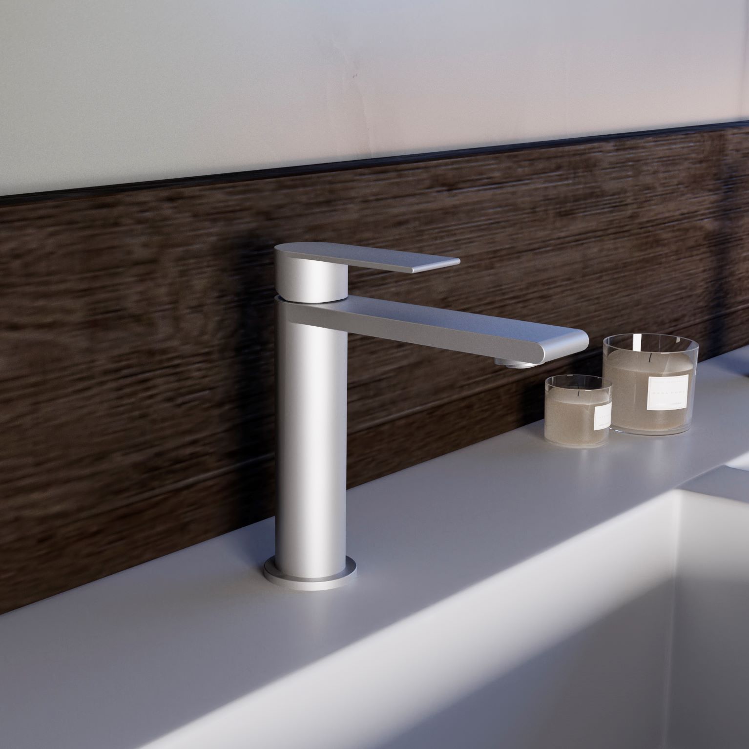 Смеситель Vincea Vogue (SS) VBF-2VS1BN на раковину сатин (брашированный никель)