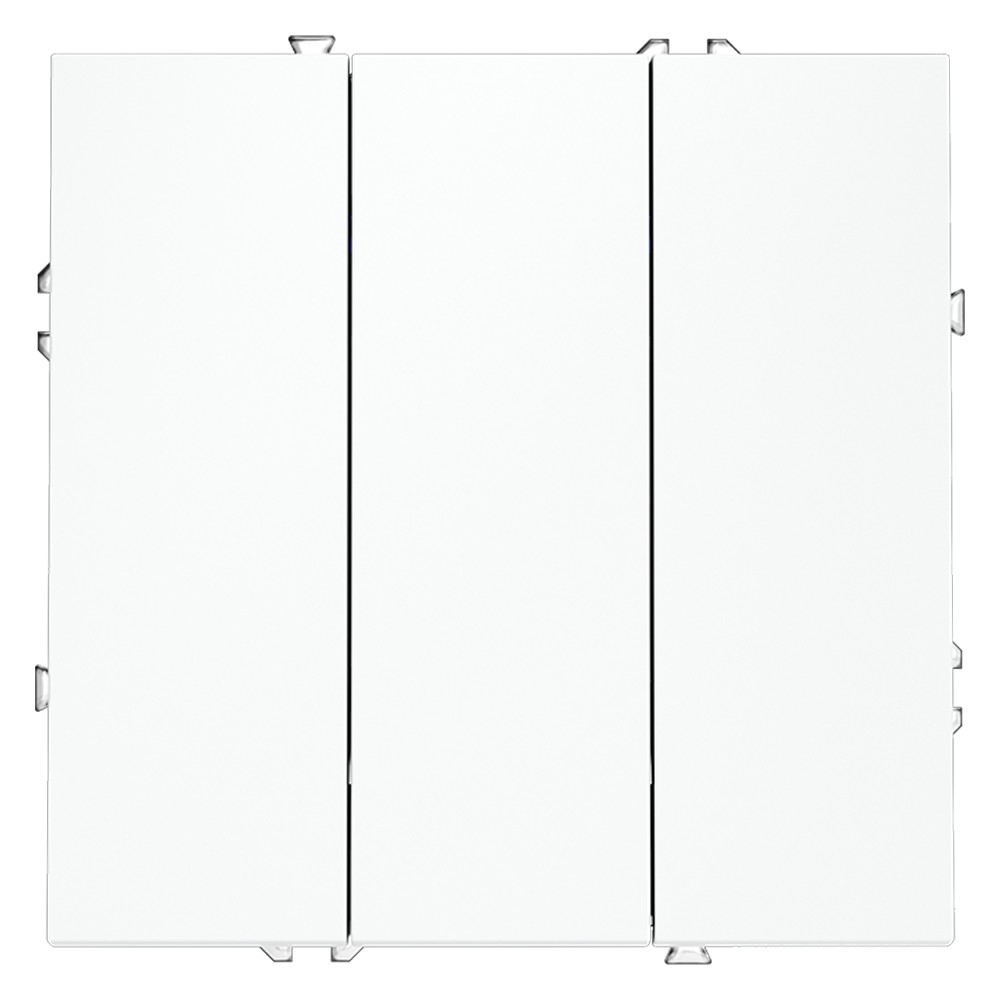 Выключатель встраиваемый VOLTUM S70 трехклавишный 10А, (белый матовый)