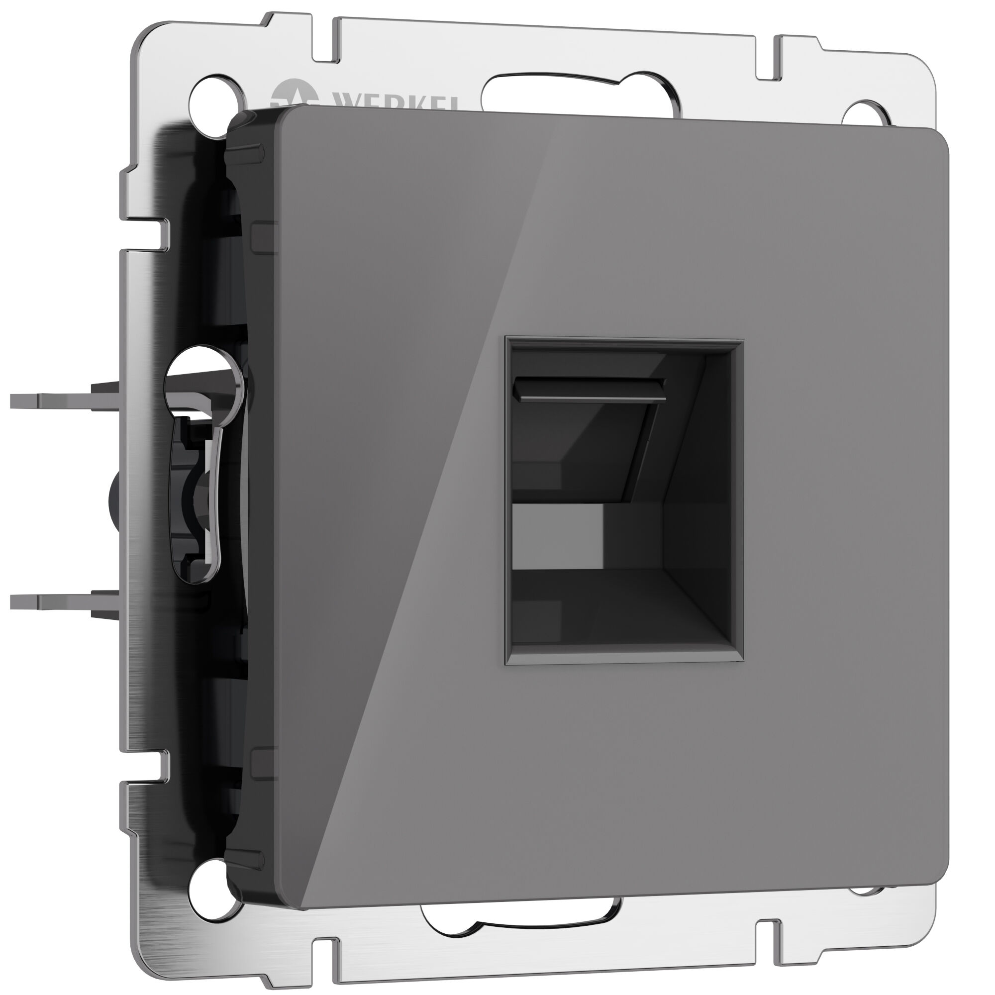 Розетка Ethernet RJ-45 (графит акрил) Werkel