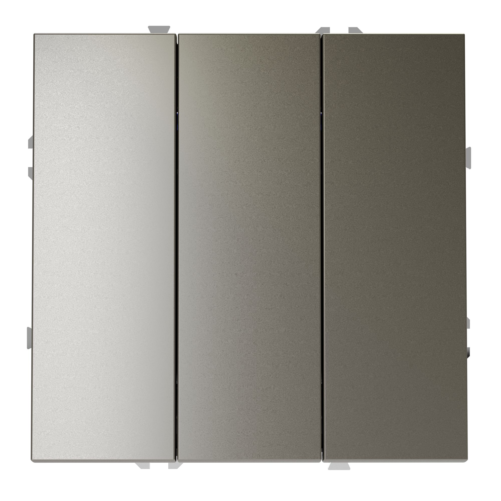 Выключатель встраиваемый VOLTUM S70 трехклавишный 10А, (шелк)