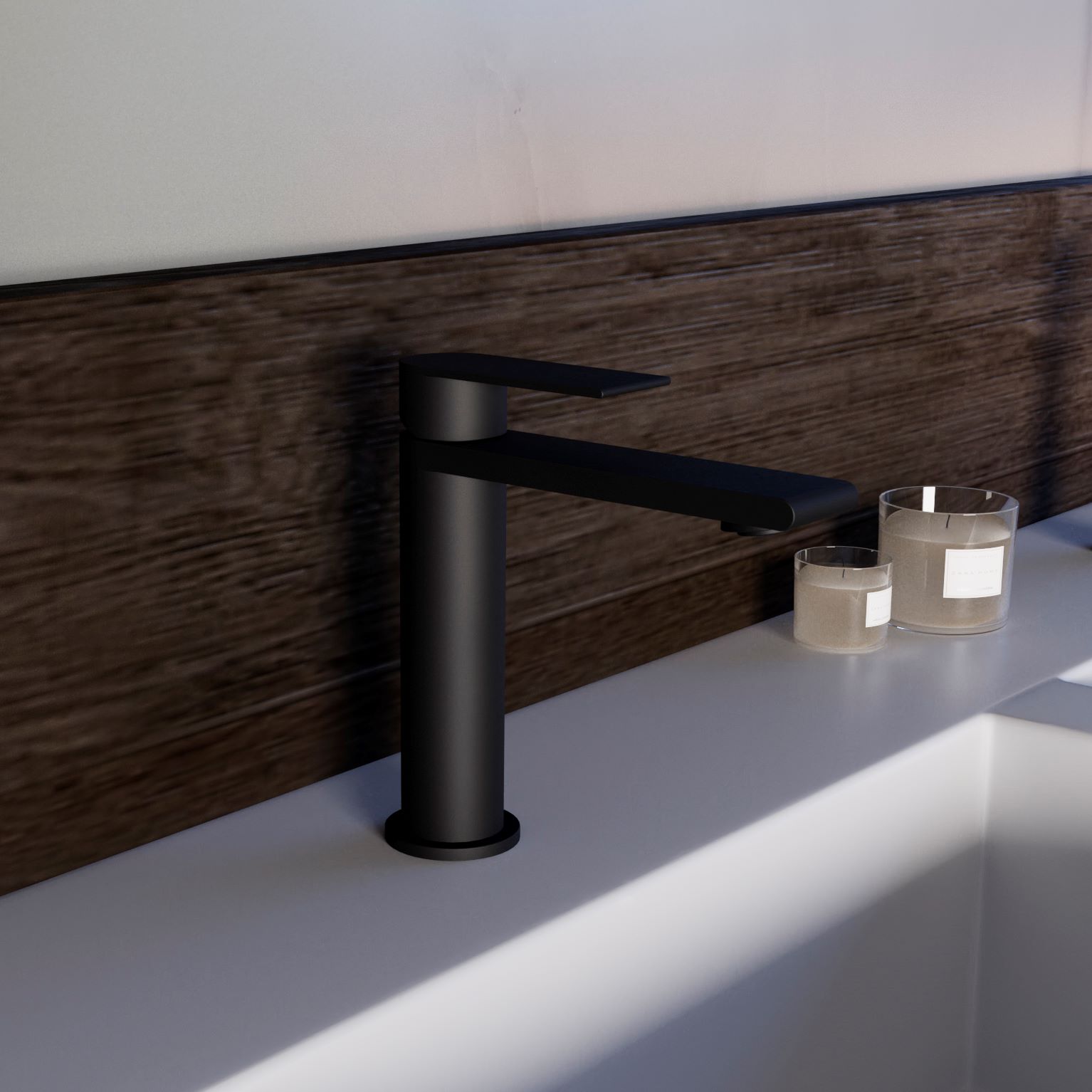 Смеситель Vincea Vogue (SS) VBF-2VS1MB на раковину черный