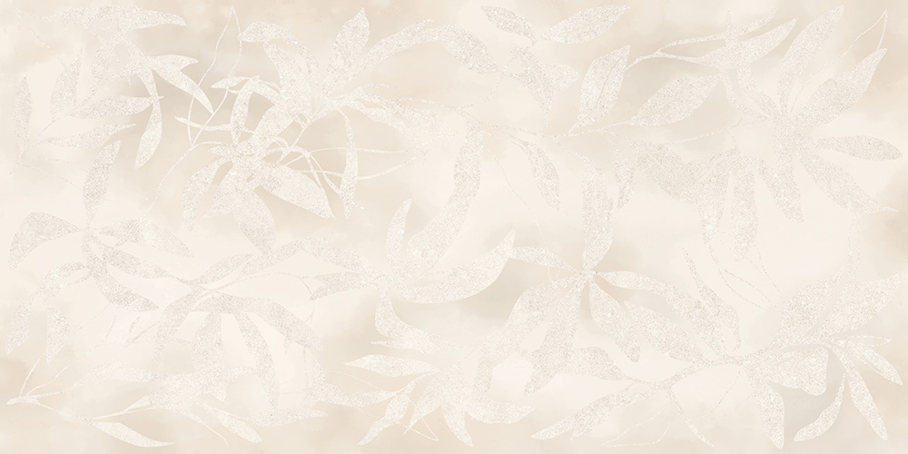 60x120 ArtWall Цветы Слоновая Кость Матовый