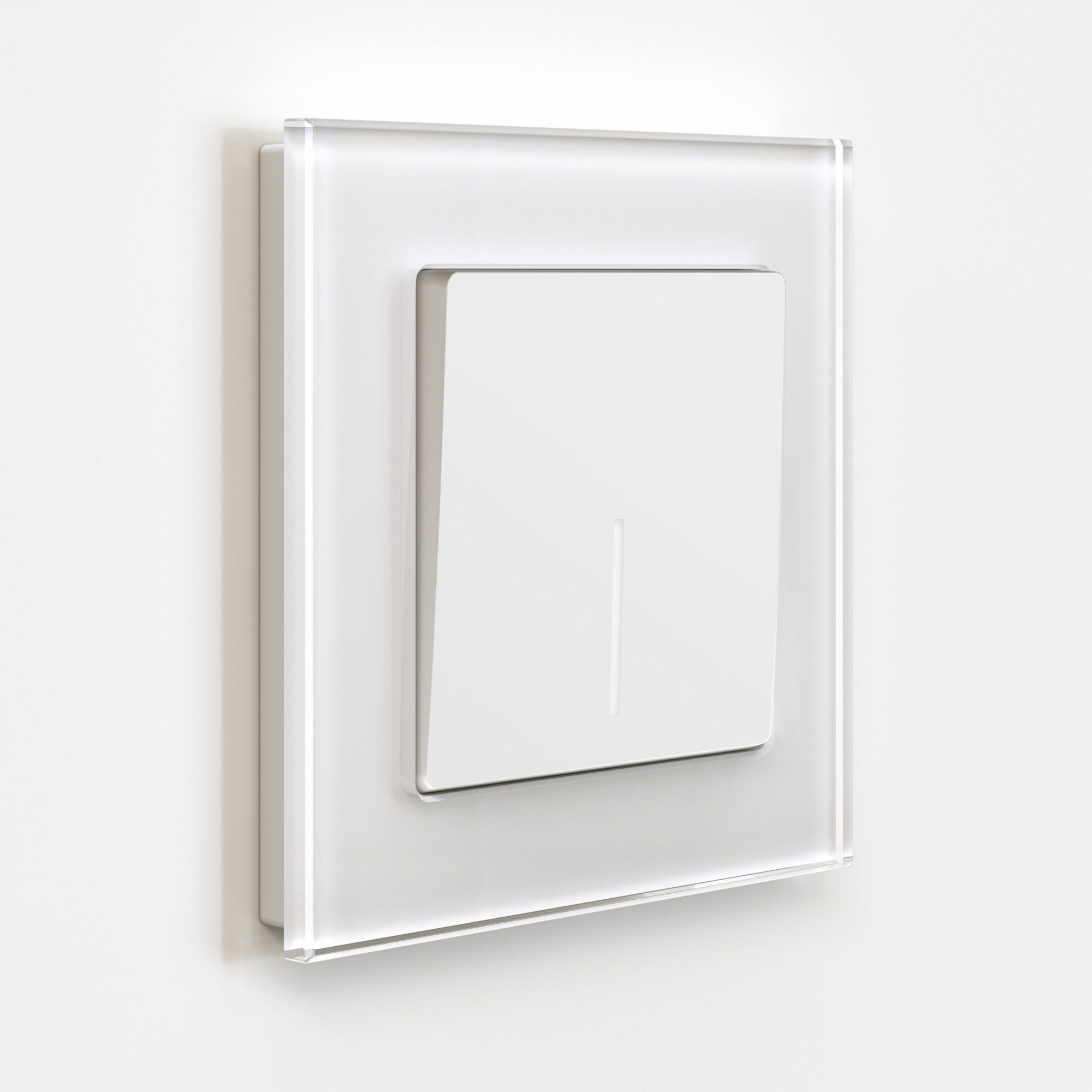 Выключатель одноклавишный с подсветкой (белый матовый) Werkel