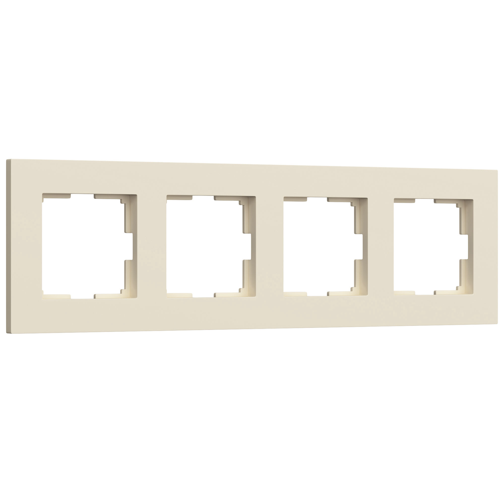 Рамка на 4 поста Slab (айвори софт) Werkel