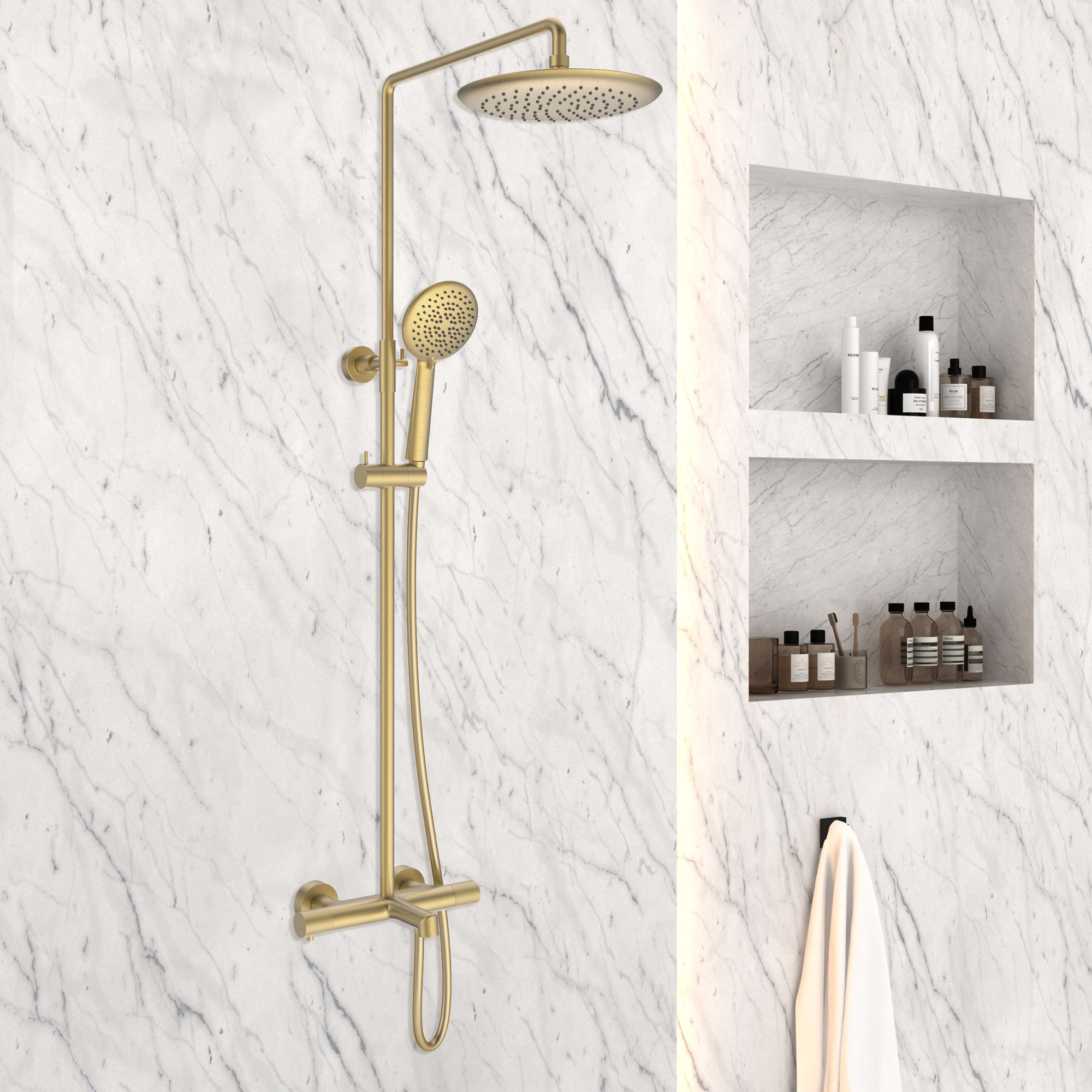 Душевая стойка Vincea Desire VSFS-1D1TBG настенная цвет хром