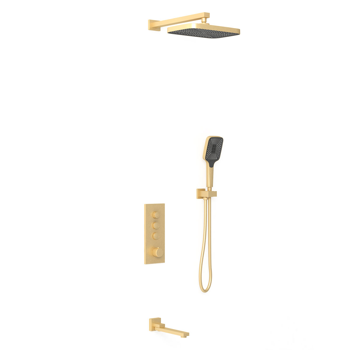 Душевая система Vincea VSFW-433T1BG встраиваемая в стену цвет брашированное золото