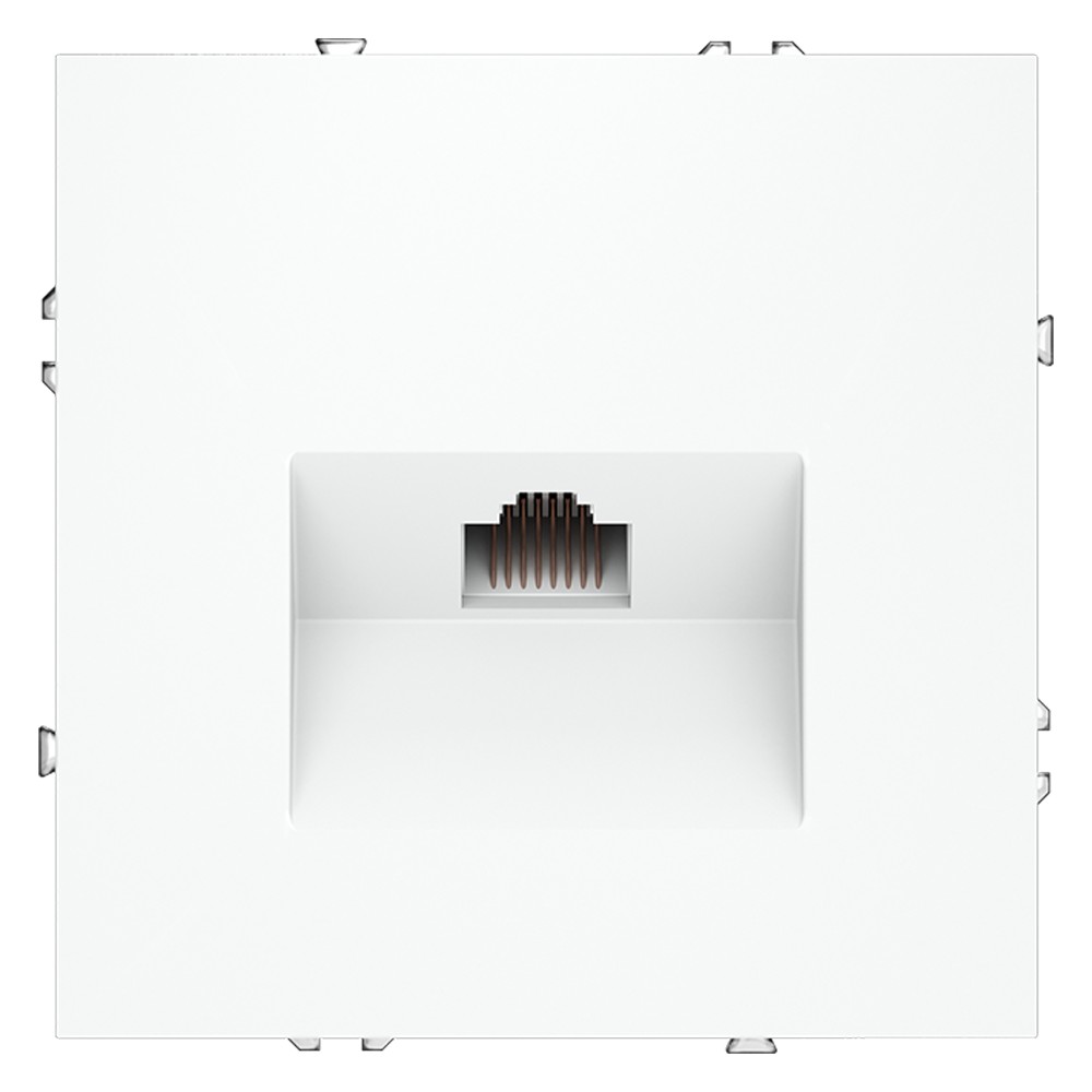 Розетка компьютерная встраиваемая VOLTUM S70 RJ45 кат.6, (белый матовый)