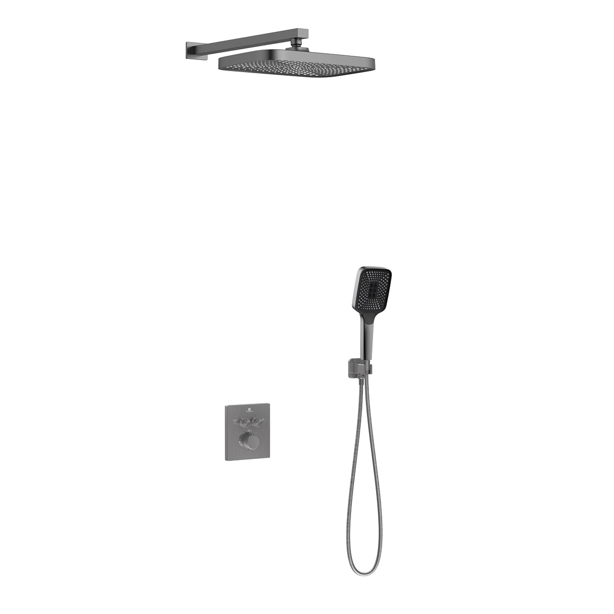 Душевая система Vincea VSFW-321MT1GM встраиваемая в стену цвет вороненая сталь