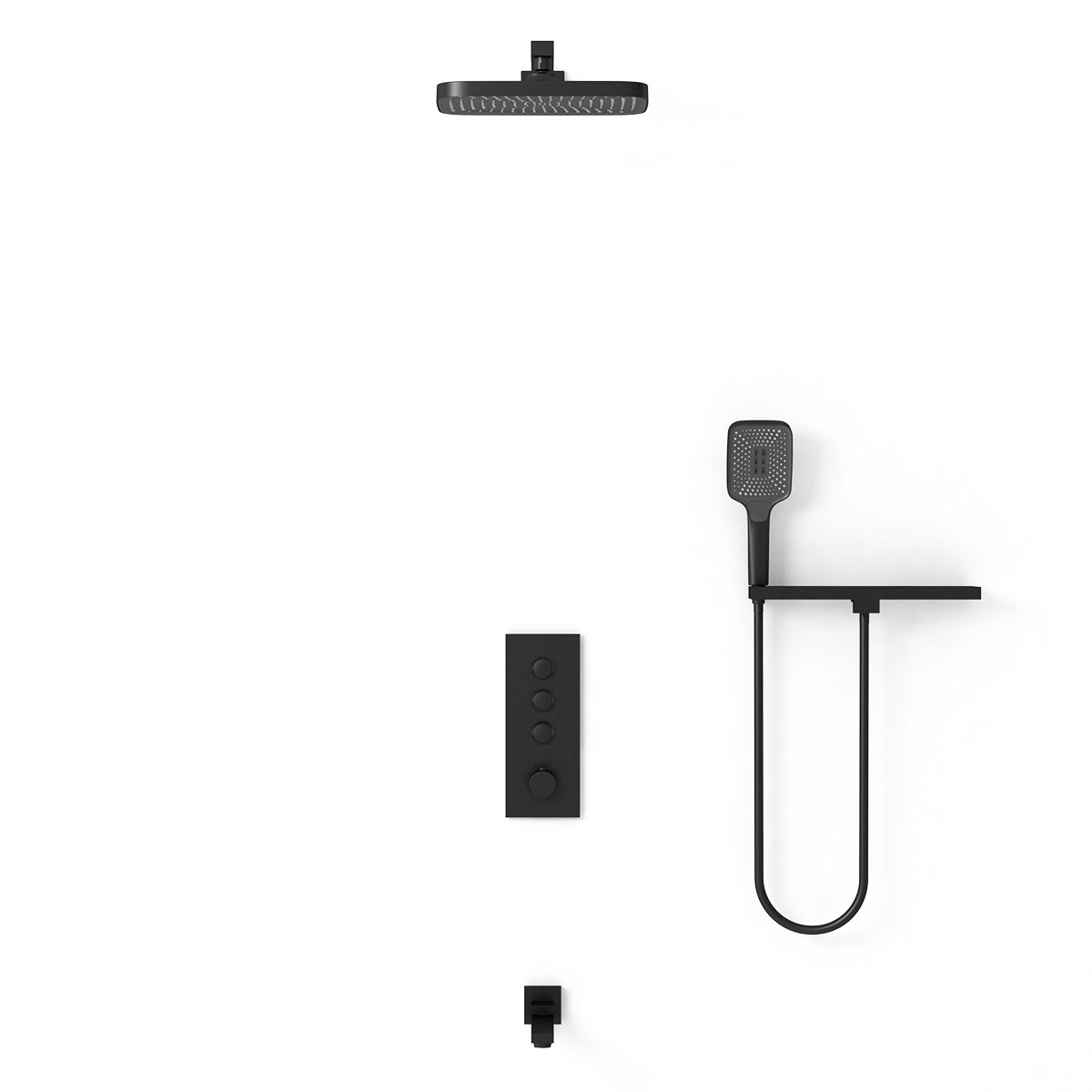 Душевая система Vincea VSFW-431T1RMB встраиваемая в стену цвет черный матовый