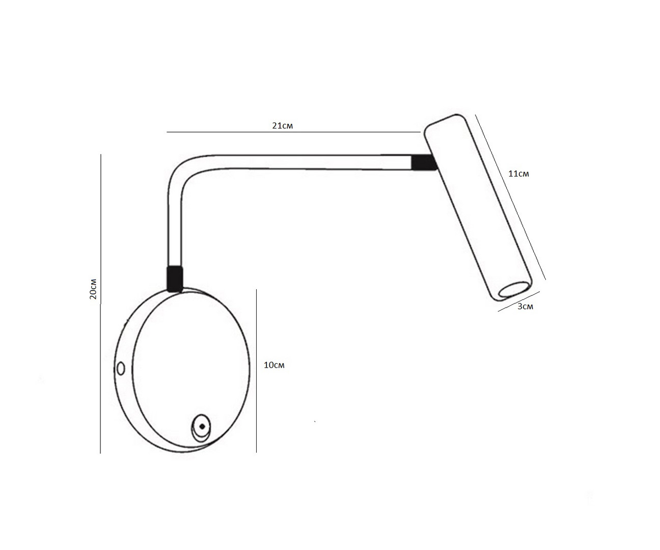 08070L,19 Бра Алери черный Led 3W