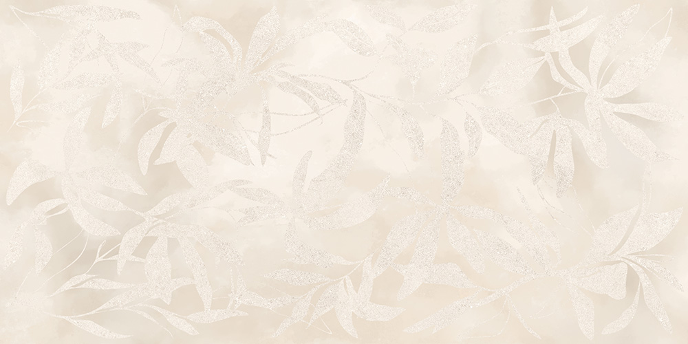 60x120 ArtWall Цветы Слоновая Кость Матовый