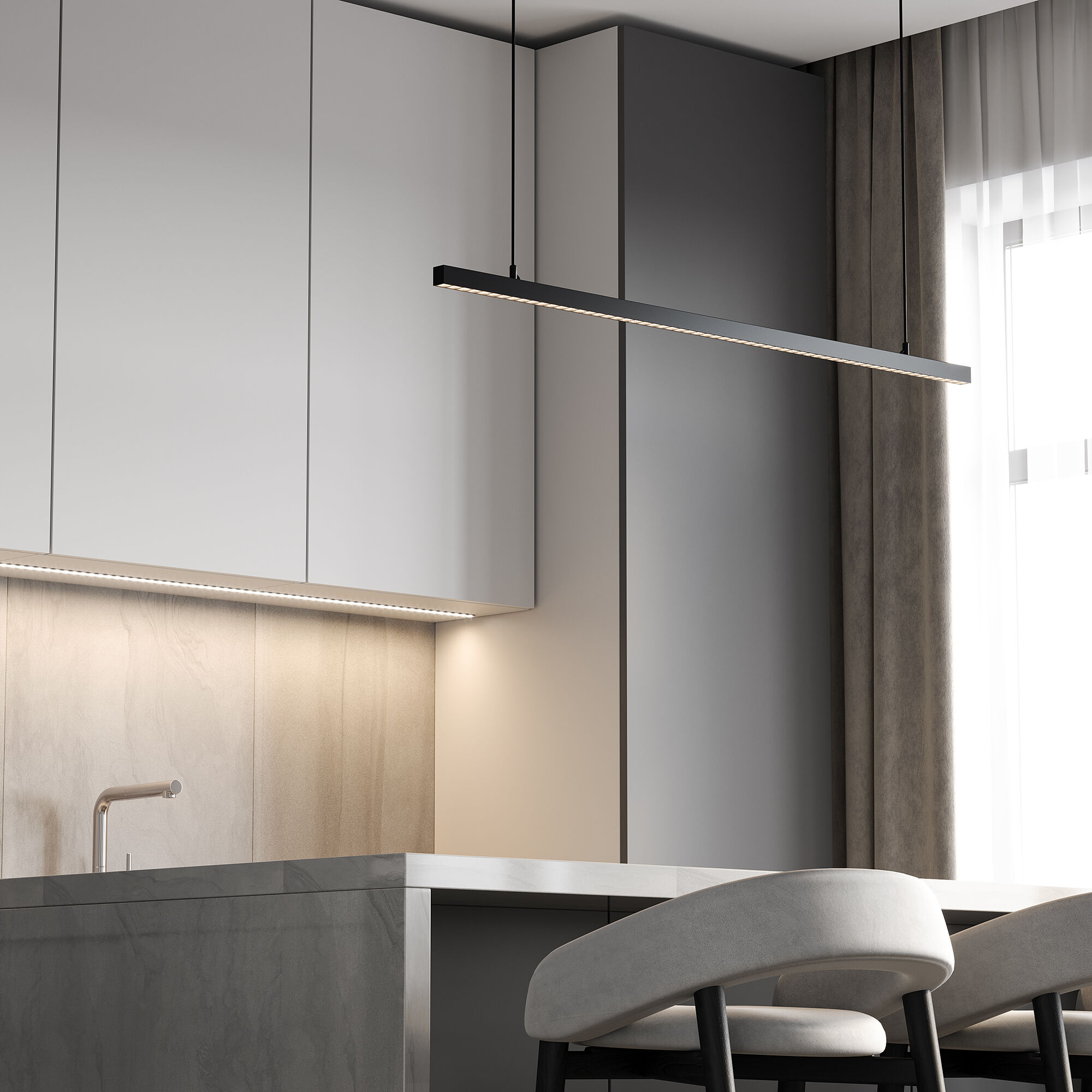 Slim Magnetic Трековый светильник 48W 4000K Vilo (чёрный)