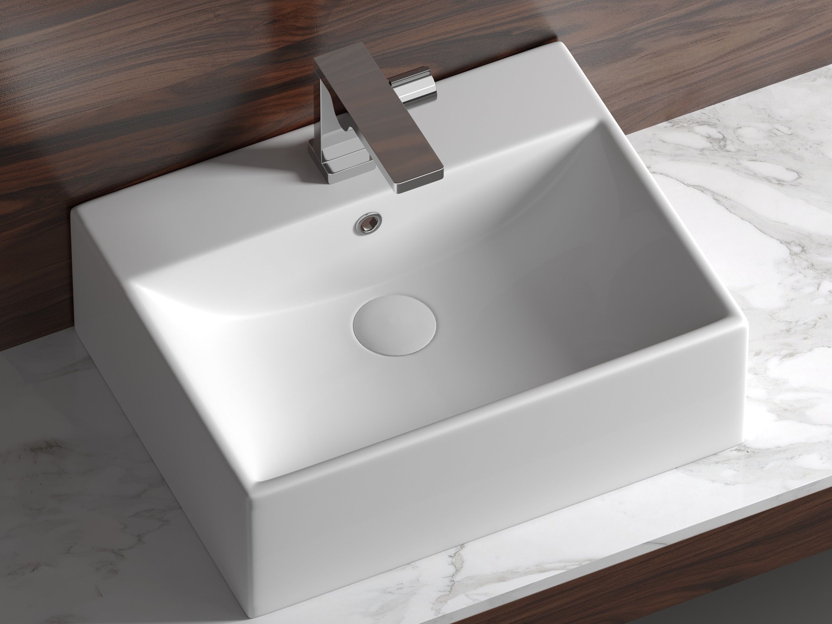 Умывальник чаша накладная прямоугольная CN6040