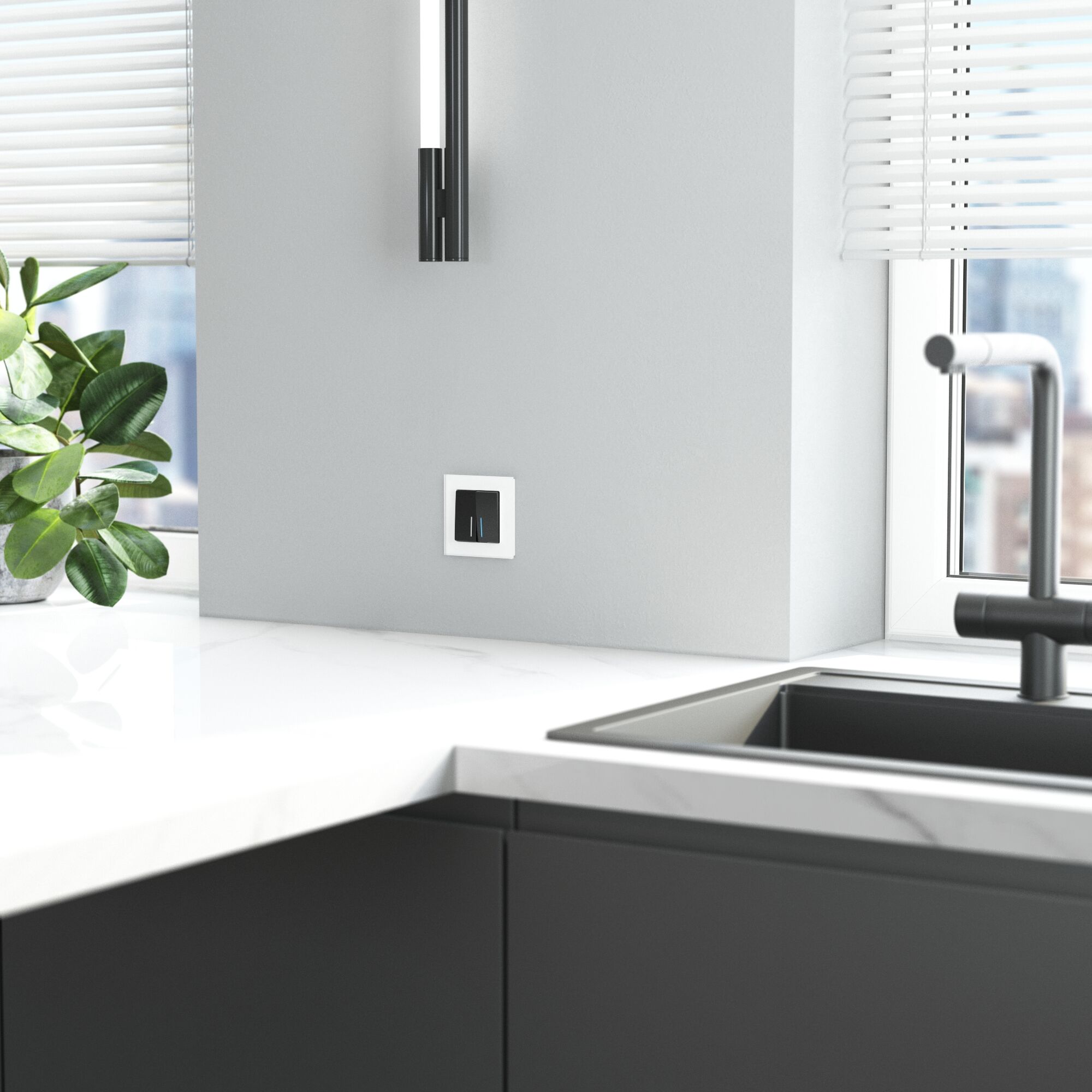 Рамка на 1 пост (белый матовый, стекло) Werkel