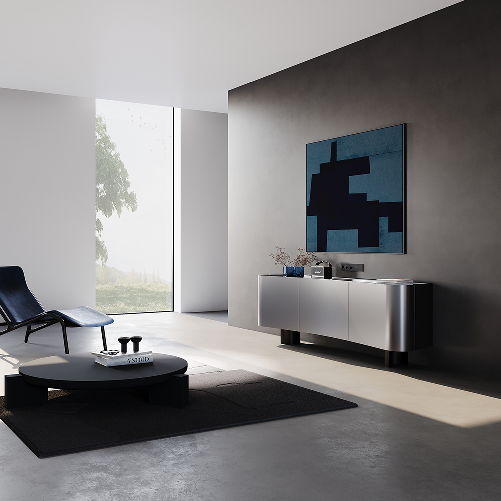 Рамка пластиковая VOLTUM S70 на 5 постов, (черный матовый)