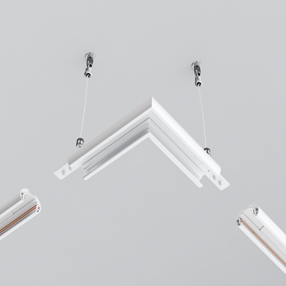 Коннектор угловой для круглого низкопрофильного шинопровода Exility Maytoni TRAM034CL-R-41W