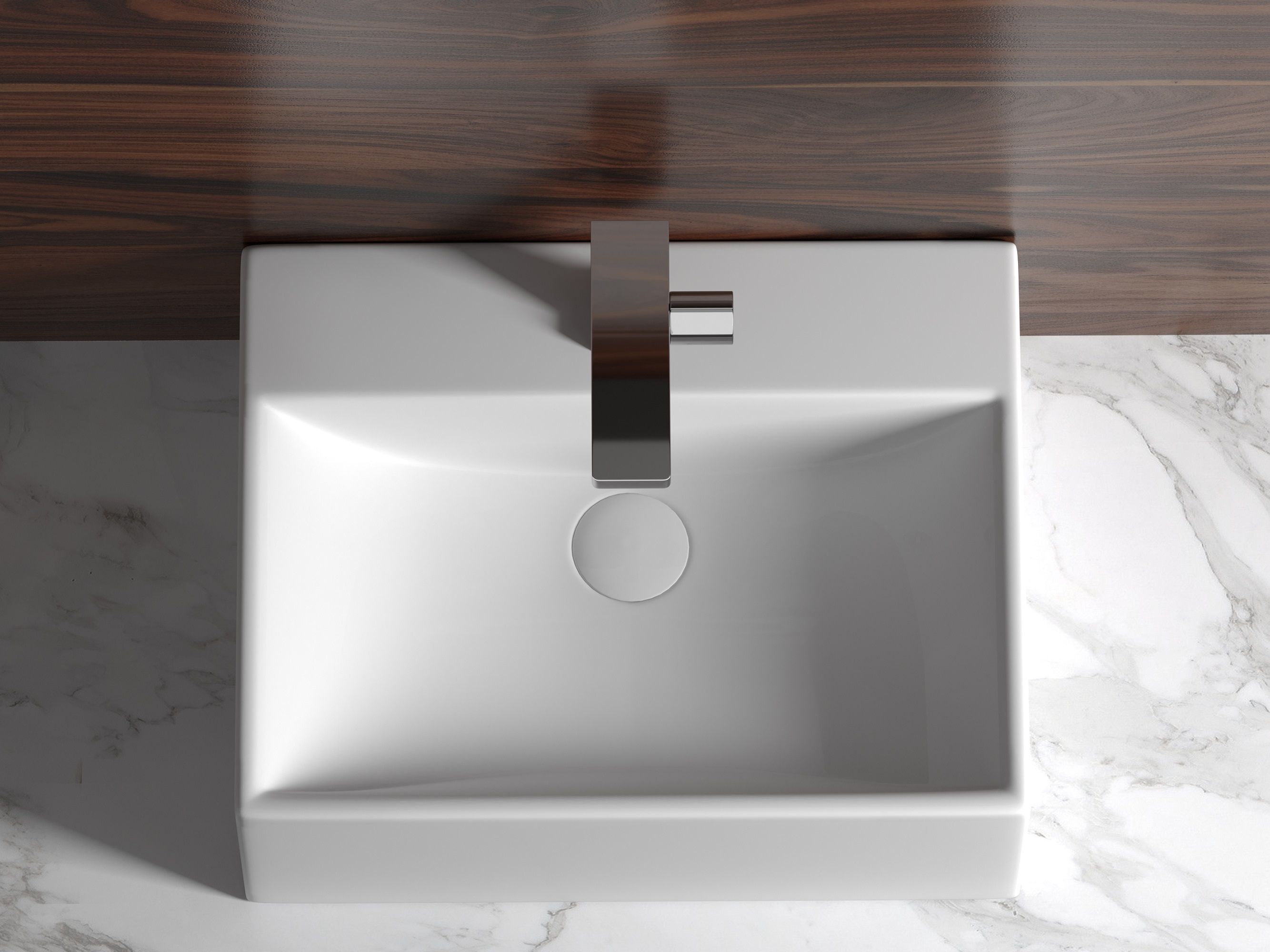 Умывальник чаша накладная прямоугольная CN6040