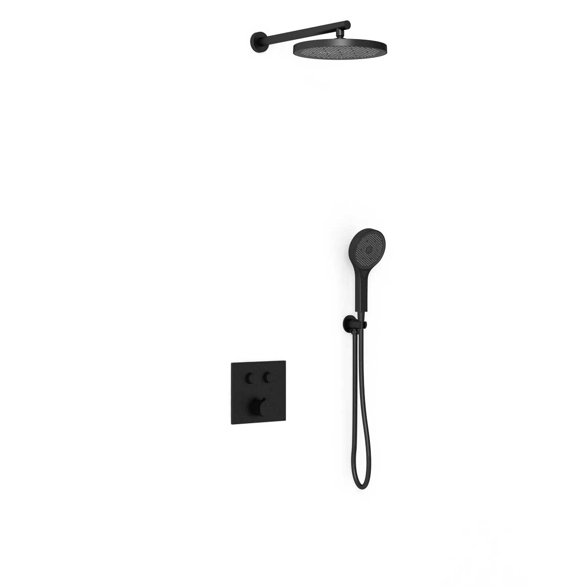 Душевая система Vincea VSFW-4212MB встраиваемая в стену цвет черный матовый