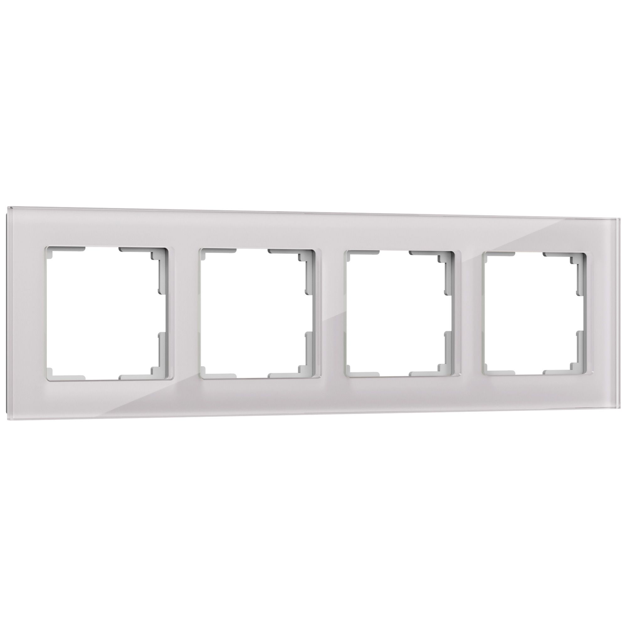 Рамка на 4 поста (дымчатый,стекло) Werkel