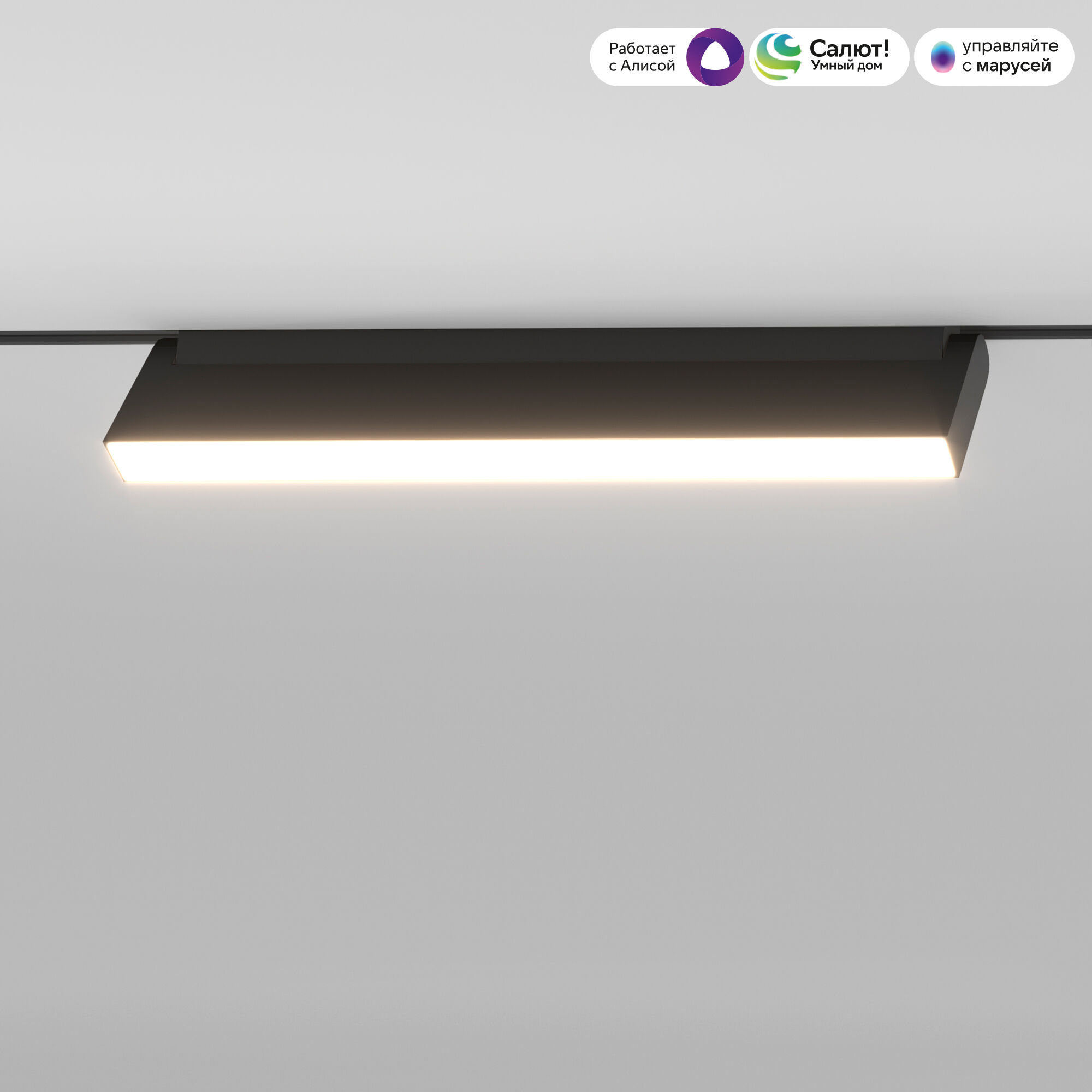 Slim Magnetic Умный трековый поворотный светильник 18W 2700-6500K Dim Kos чёрный