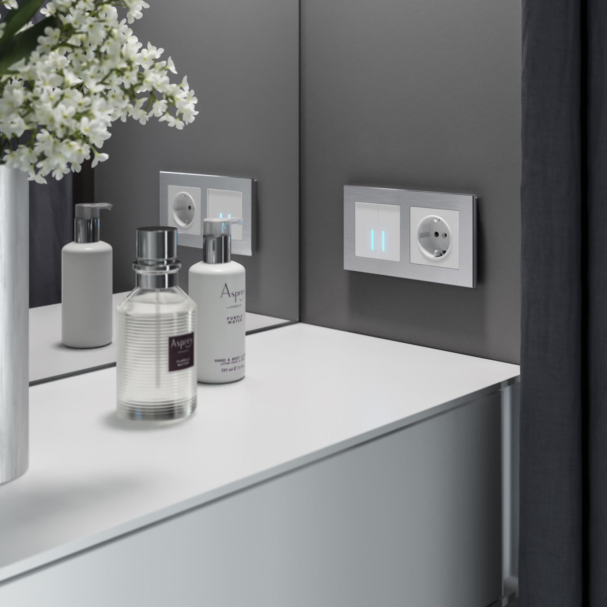 Рамка на 2 поста (алюминий) Werkel