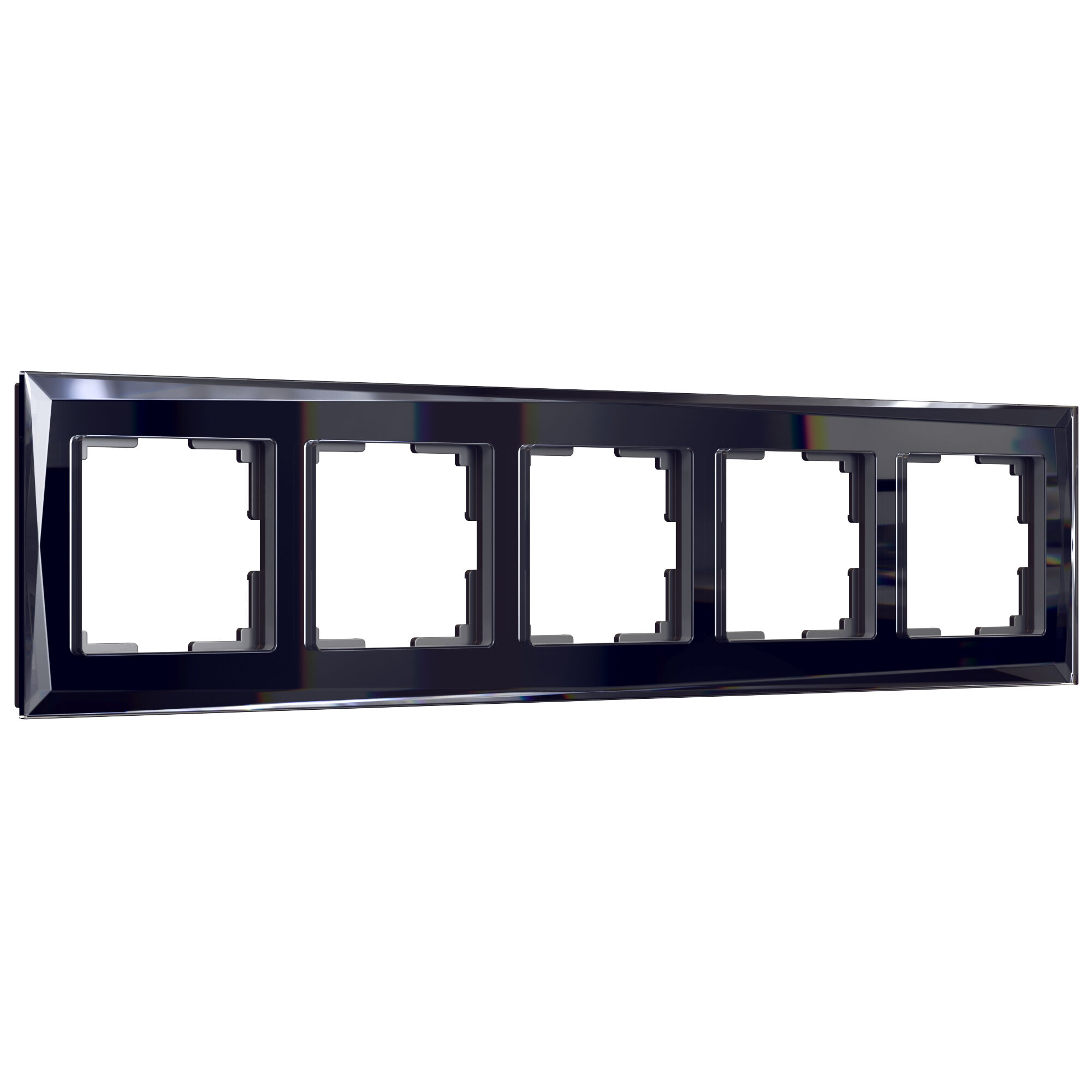Рамка на 5 постов Diamant (черный) Werkel