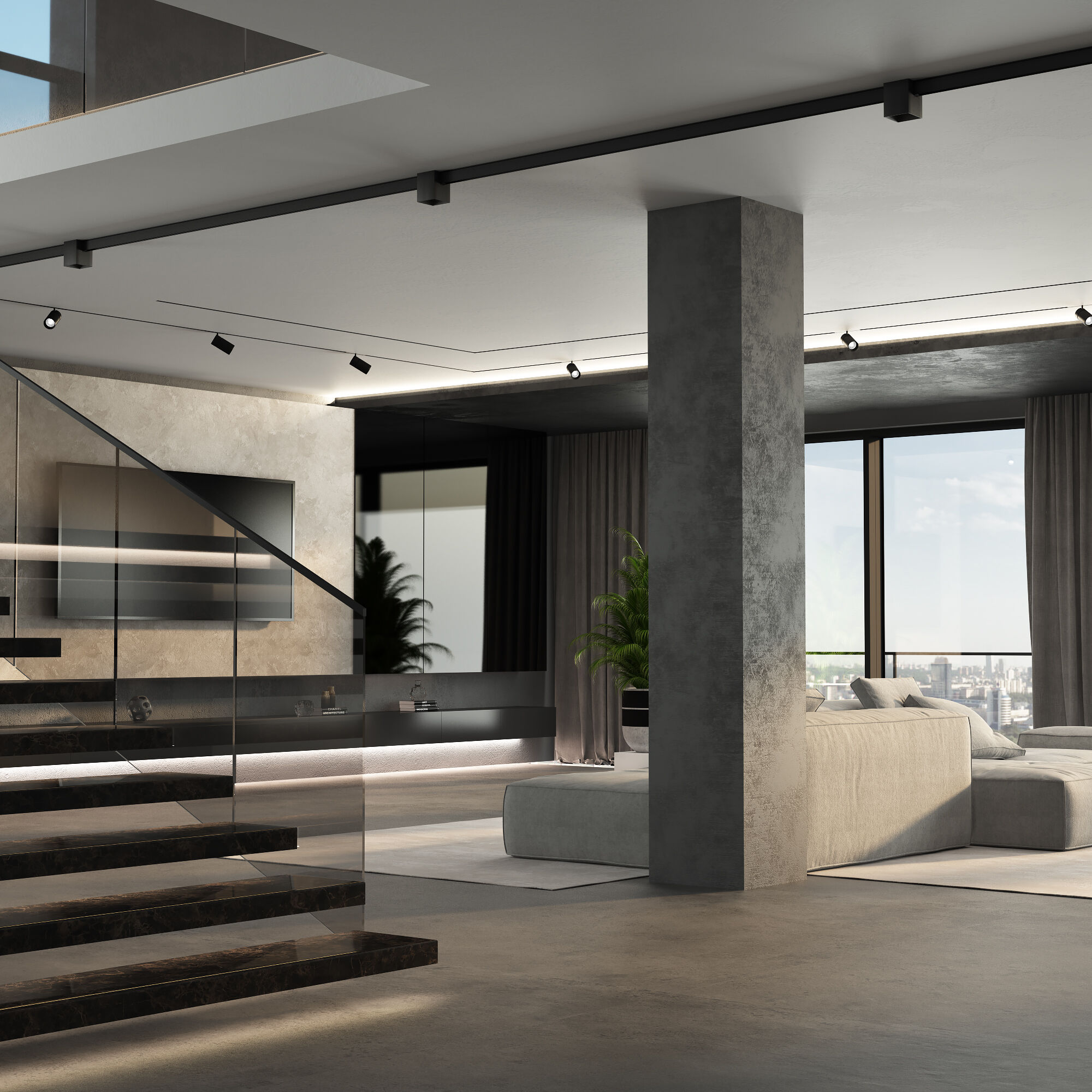 Slim Magnetic Трековый светильник 12W 4200K Solo чёрный