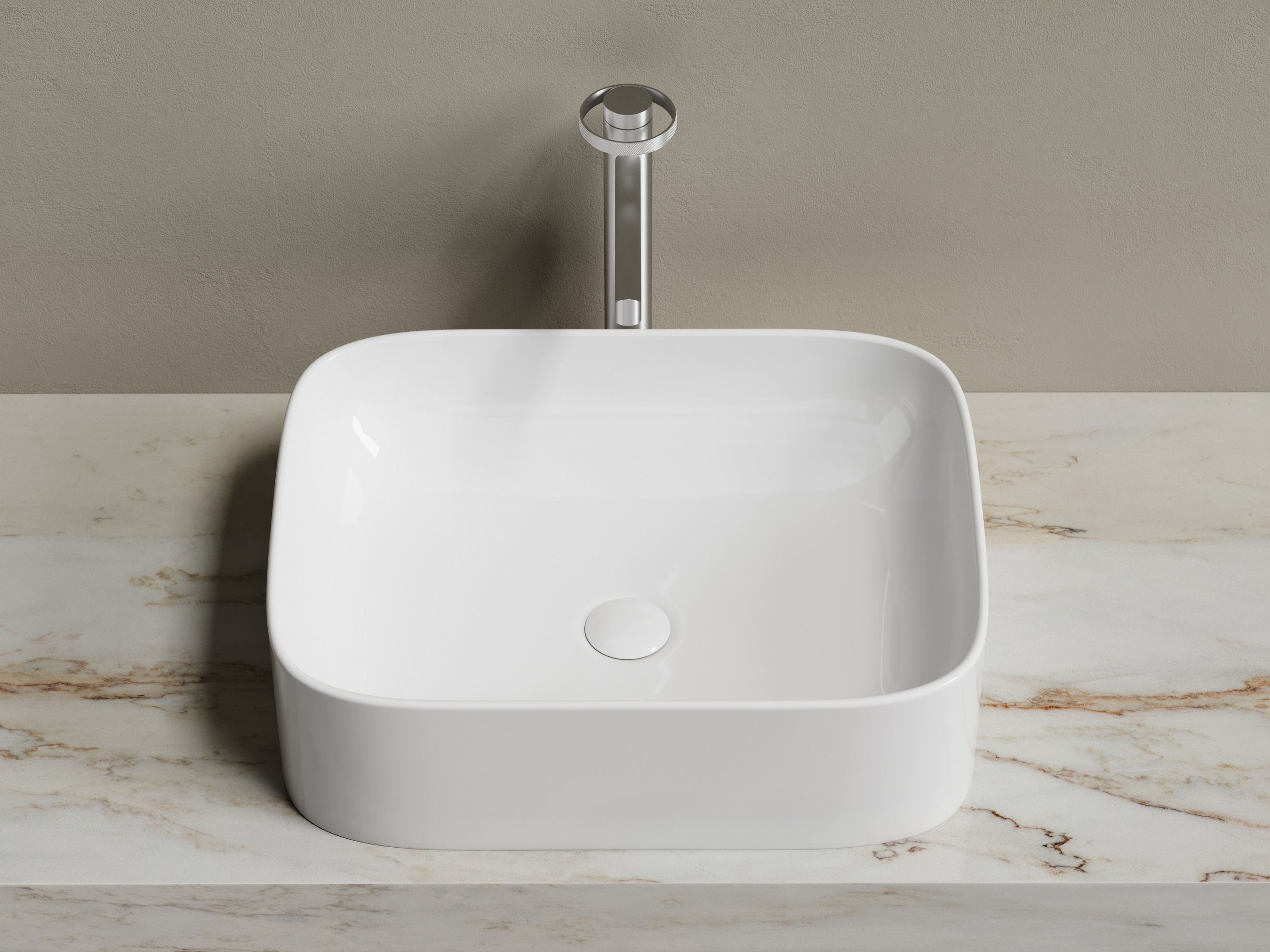 Умывальник чаша накладная прямоугольная CN6052