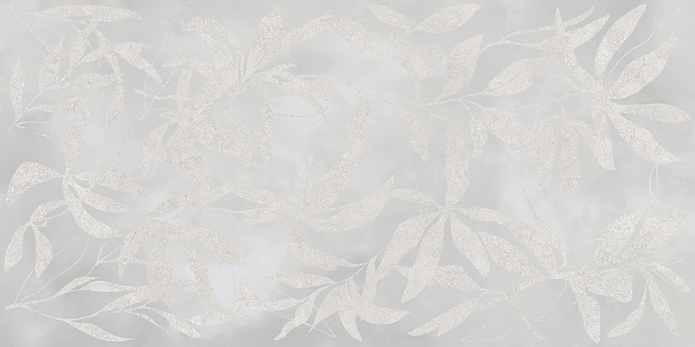 60x120 ArtWall Цветы Серый Матовый