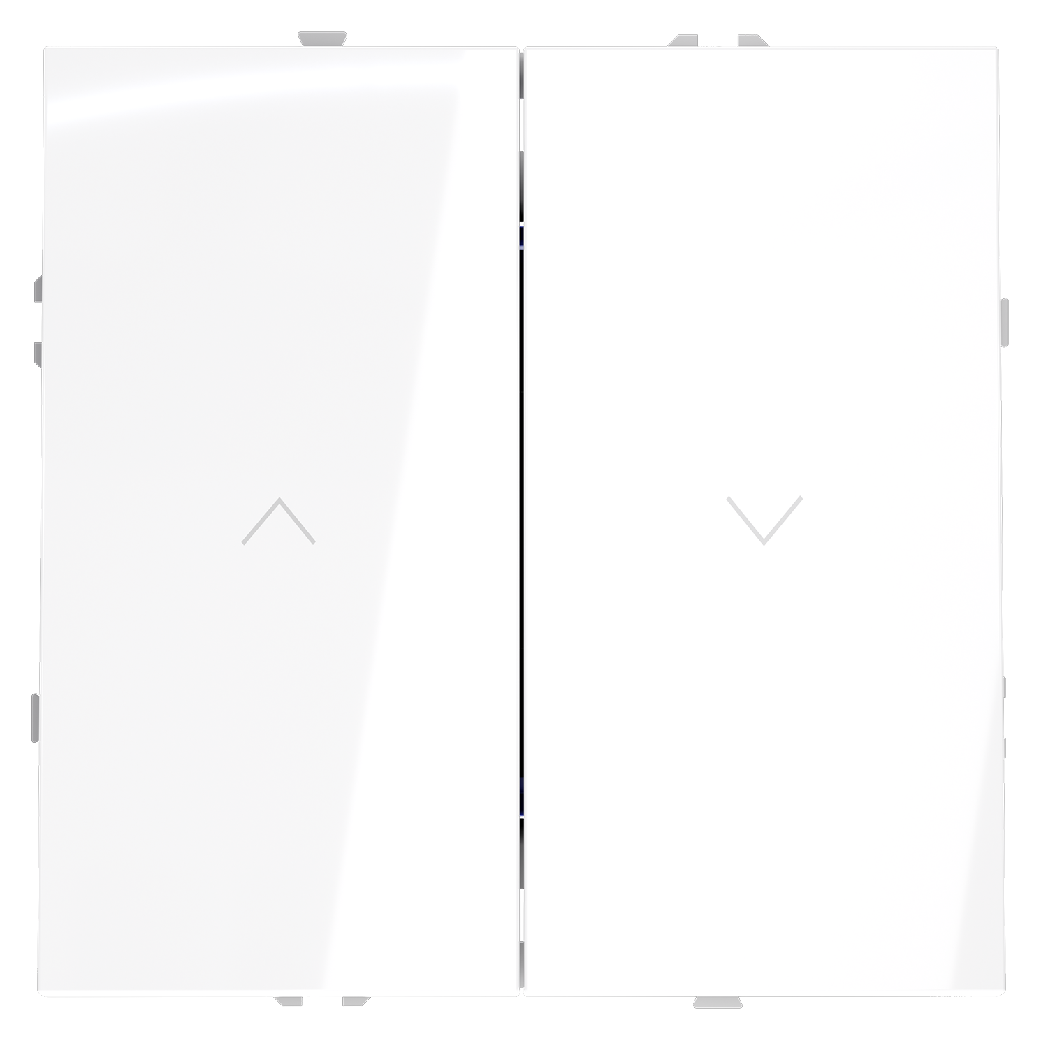 Выключатель встраиваемый VOLTUM S70 для жалюзи 10А, (белый глянцевый)